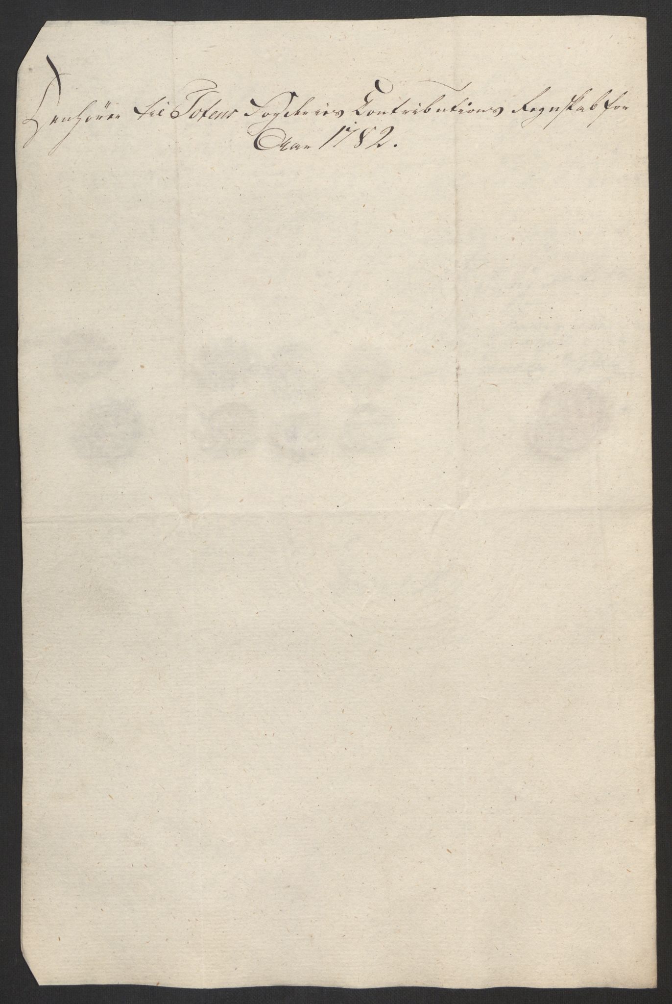 Rentekammeret inntil 1814, Reviderte regnskaper, Fogderegnskap, RA/EA-4092/R19/L1369: Fogderegnskap Toten, Hadeland og Vardal, 1782, p. 99