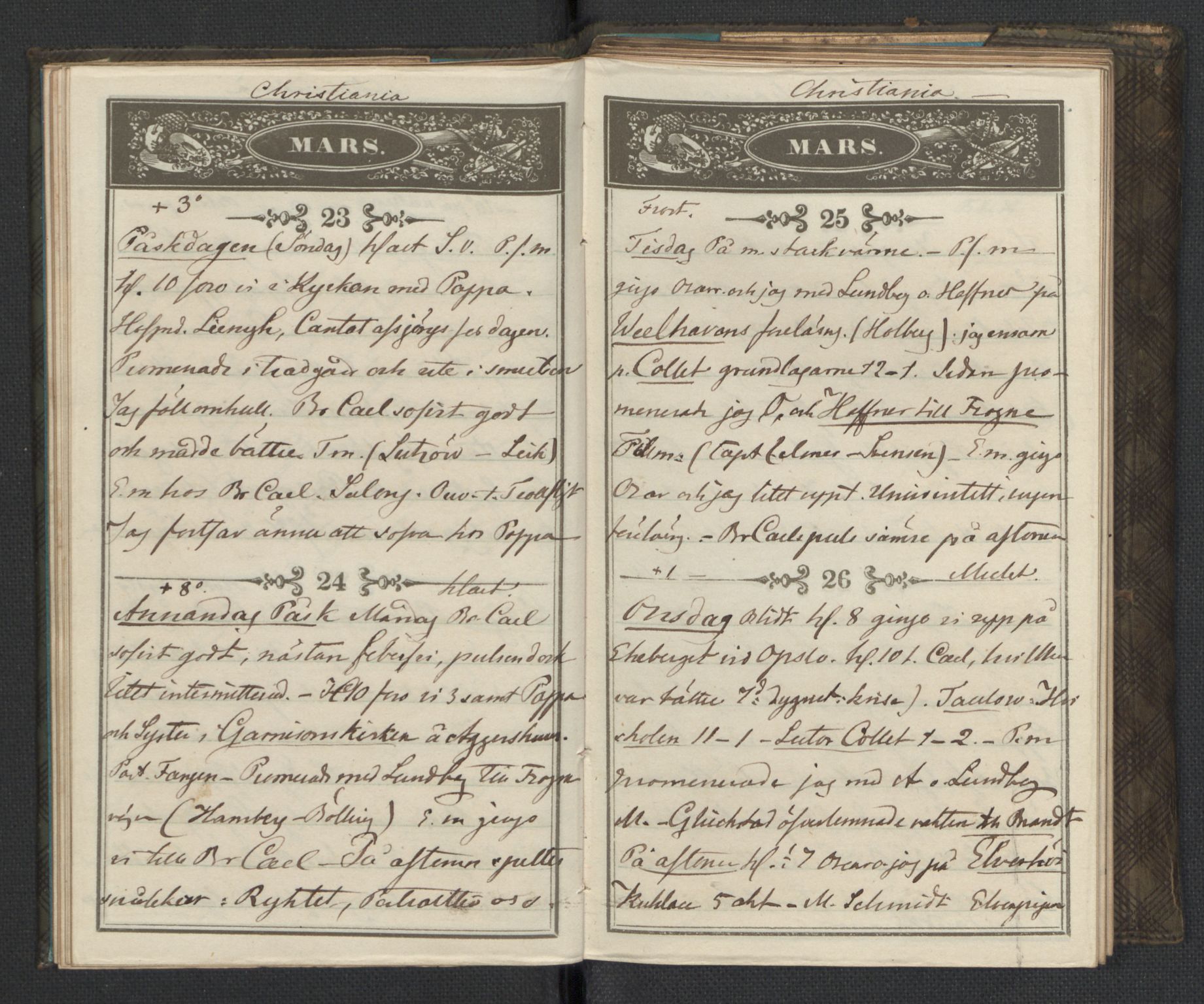 Bernadotte, AV/RA-PA-0318/F/L0001/0002: Privat materiale fra Bernadottefamilien / Dagbok, 1845, p. 28