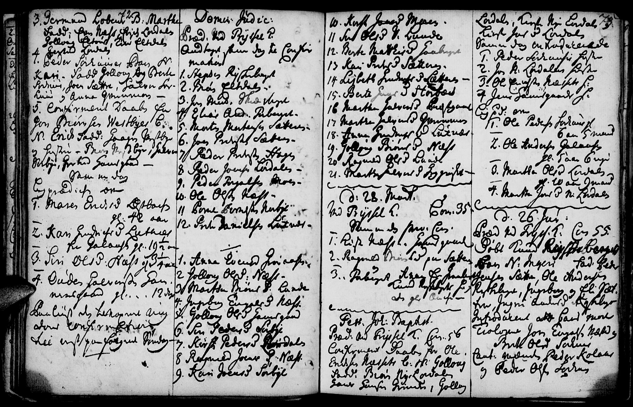 Elverum prestekontor, SAH/PREST-044/H/Ha/Haa/L0001: Parish register (official) no. 1, 1730-1760, p. 72-73