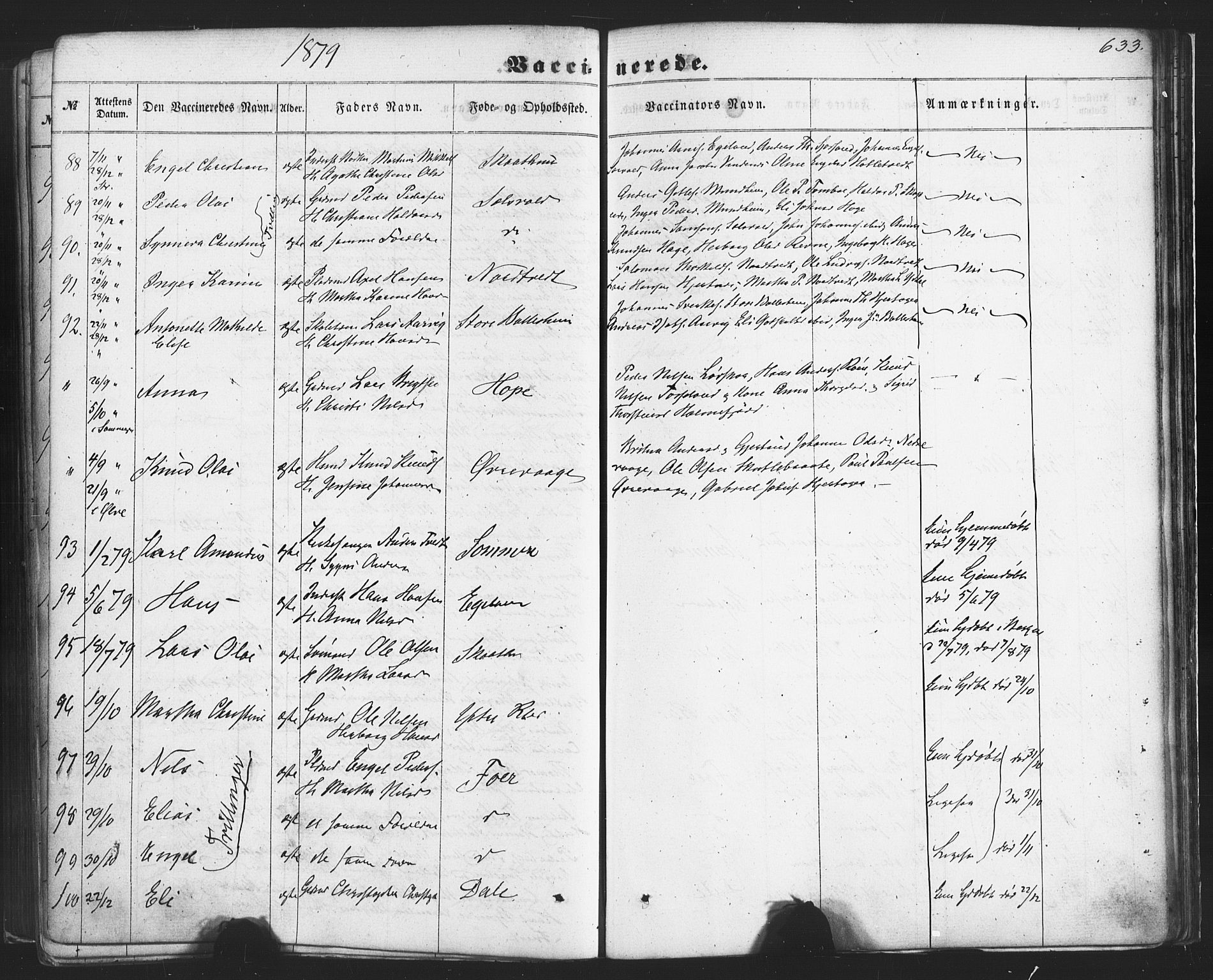 Fusa sokneprestembete, SAB/A-75401/H/Haa: Parish register (official) no. A 1II, 1855-1879, p. 633