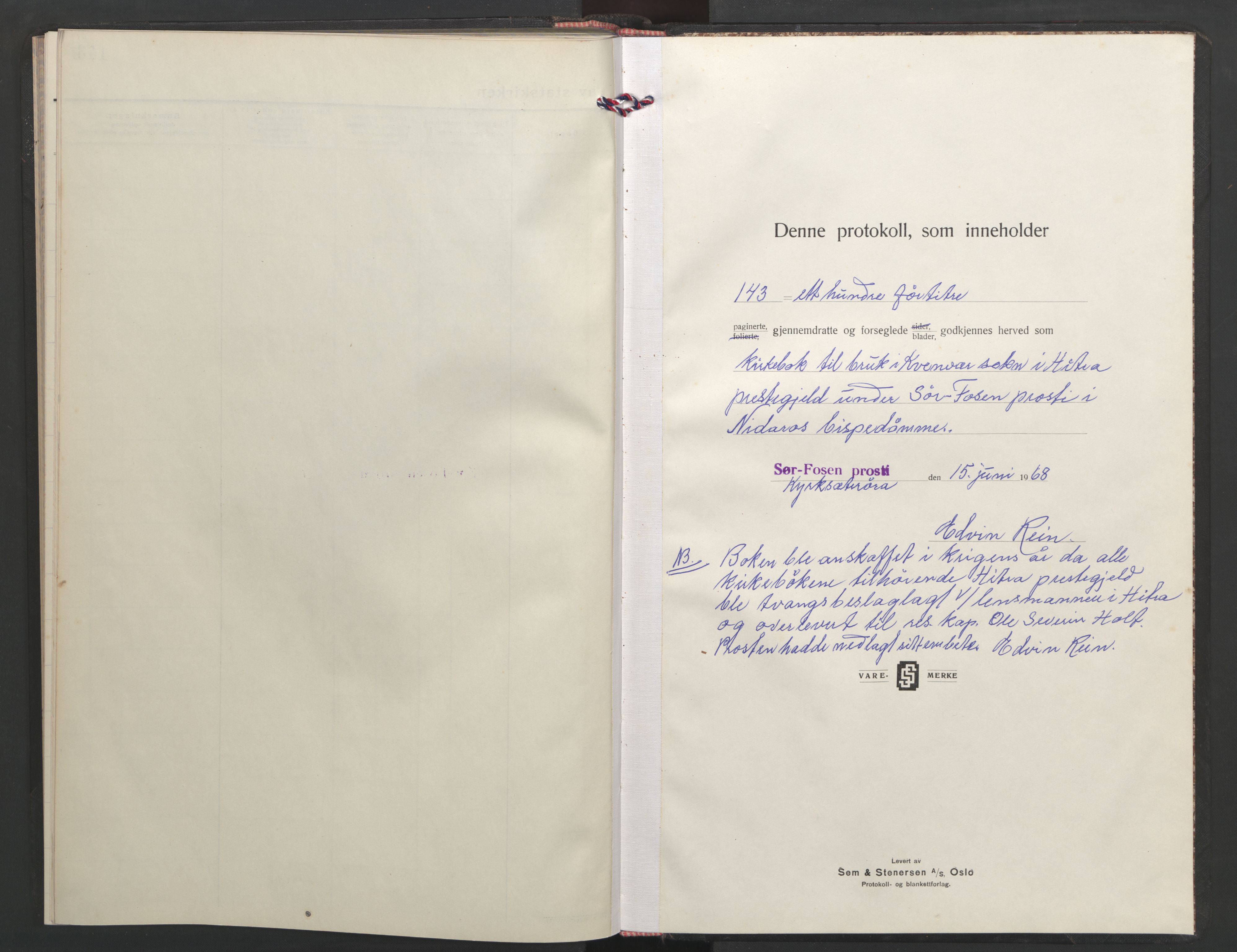 Ministerialprotokoller, klokkerbøker og fødselsregistre - Sør-Trøndelag, SAT/A-1456/635/L0556: Parish register (copy) no. 635C04, 1943-1945, p. 144