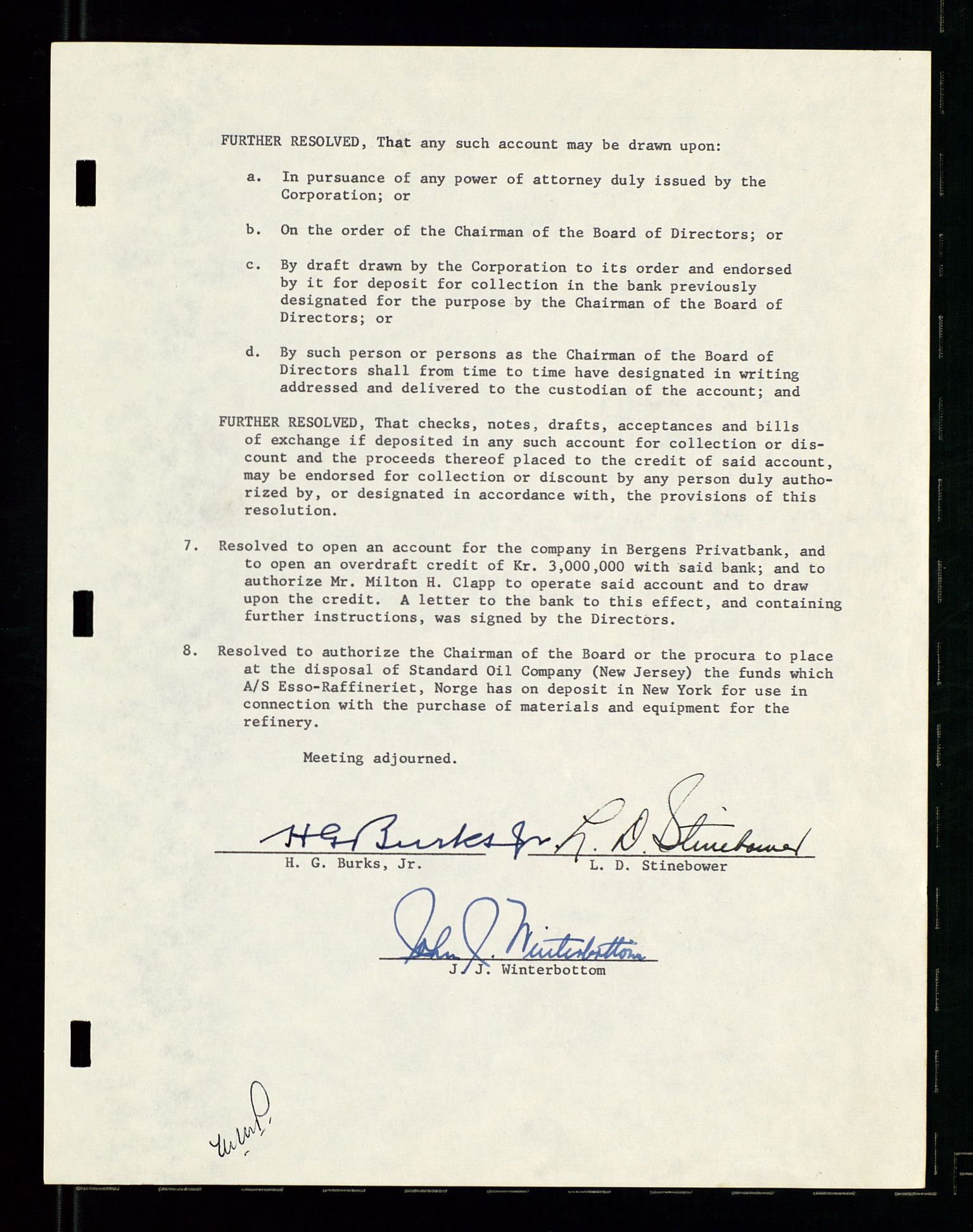 PA 1537 - A/S Essoraffineriet Norge, AV/SAST-A-101957/A/Aa/L0001/0002: Styremøter / Shareholder meetings, board meetings, by laws (vedtekter), 1957-1960, p. 189