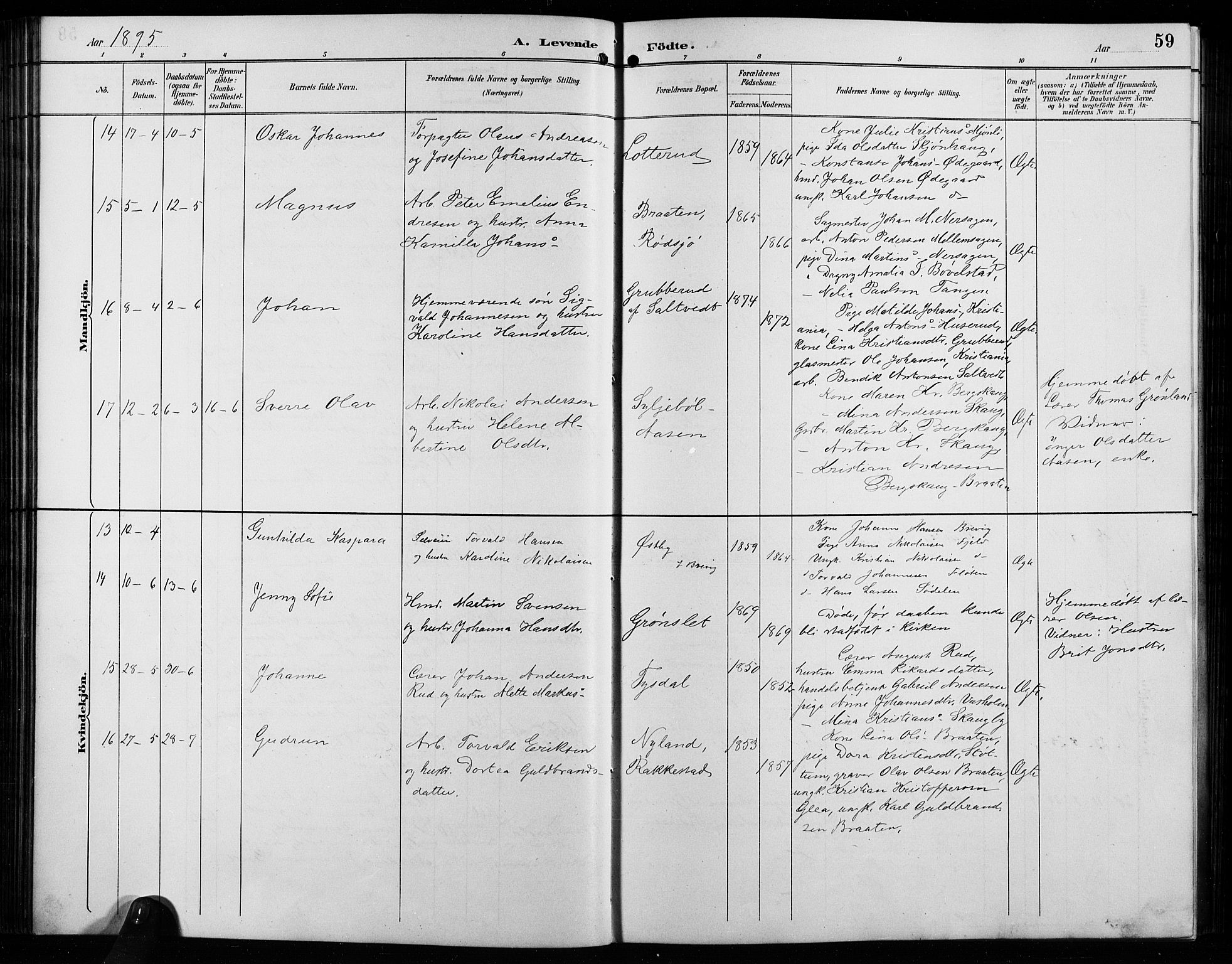 Enebakk prestekontor Kirkebøker, AV/SAO-A-10171c/G/Ga/L0006: Parish register (copy) no. I 6, 1889-1911, p. 59