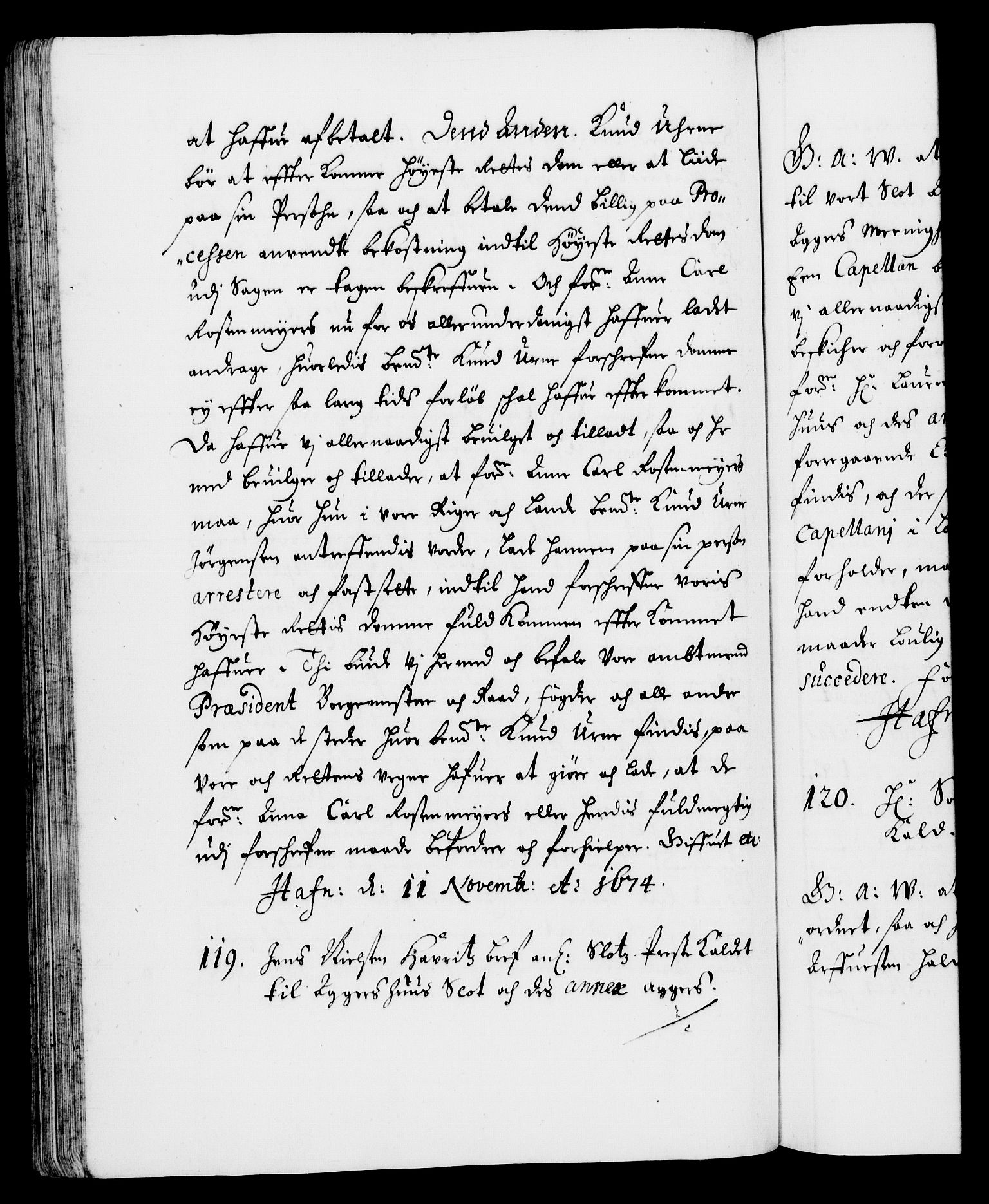 Danske Kanselli 1572-1799, RA/EA-3023/F/Fc/Fca/Fcaa/L0012: Norske registre (mikrofilm), 1674-1680, p. 84b