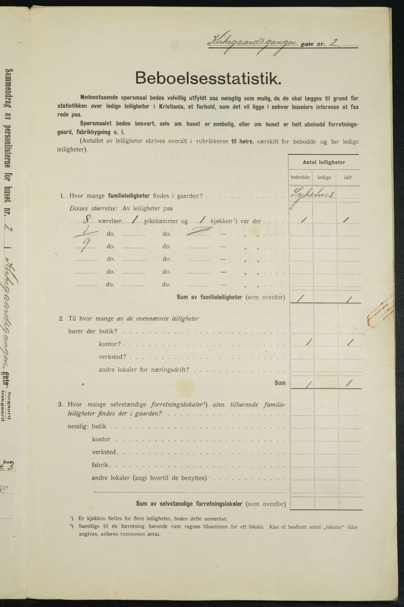 OBA, Municipal Census 1913 for Kristiania, 1913, p. 49736