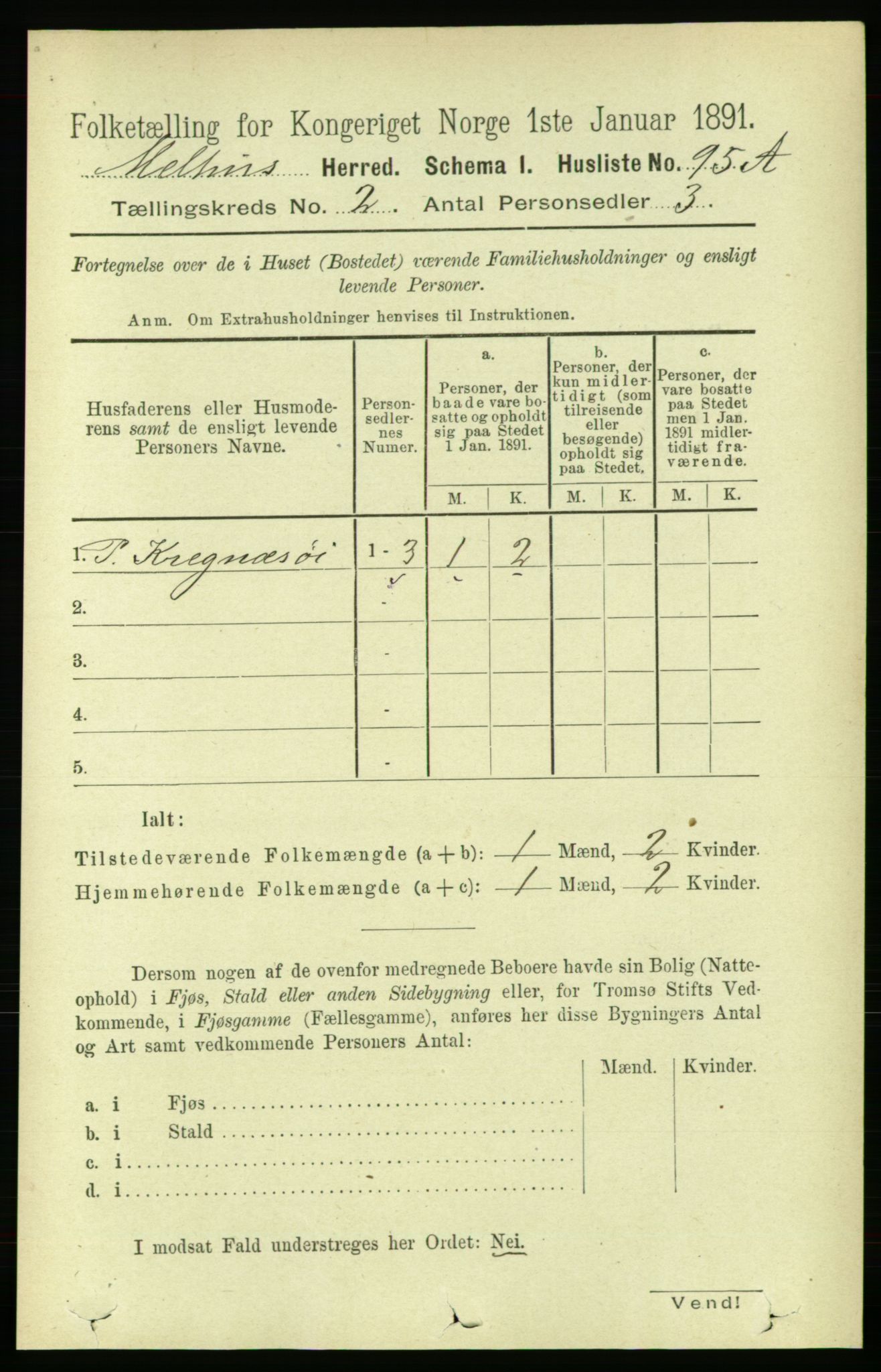 RA, 1891 census for 1653 Melhus, 1891, p. 732