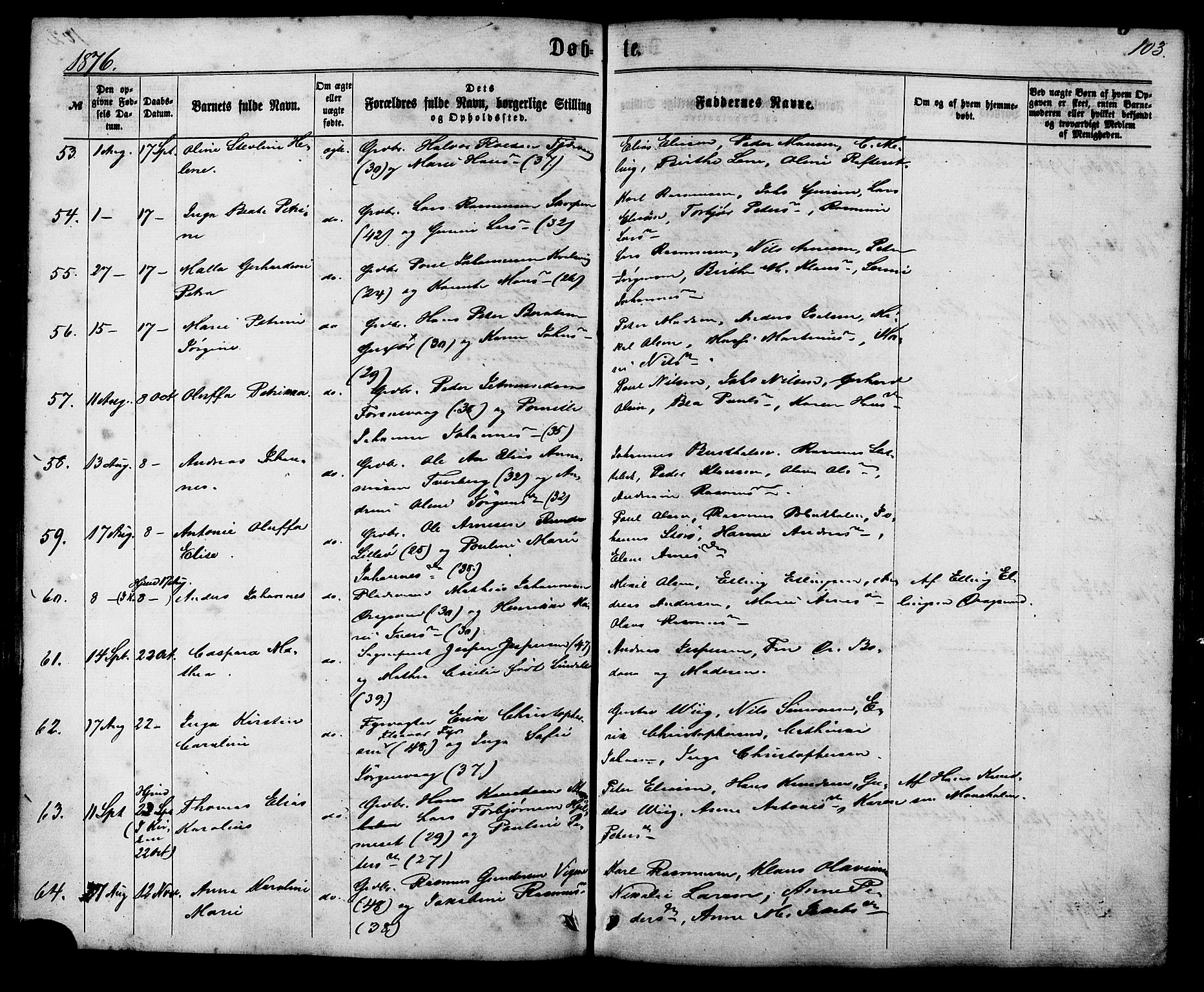 Ministerialprotokoller, klokkerbøker og fødselsregistre - Møre og Romsdal, AV/SAT-A-1454/507/L0071: Parish register (official) no. 507A06, 1863-1878, p. 103