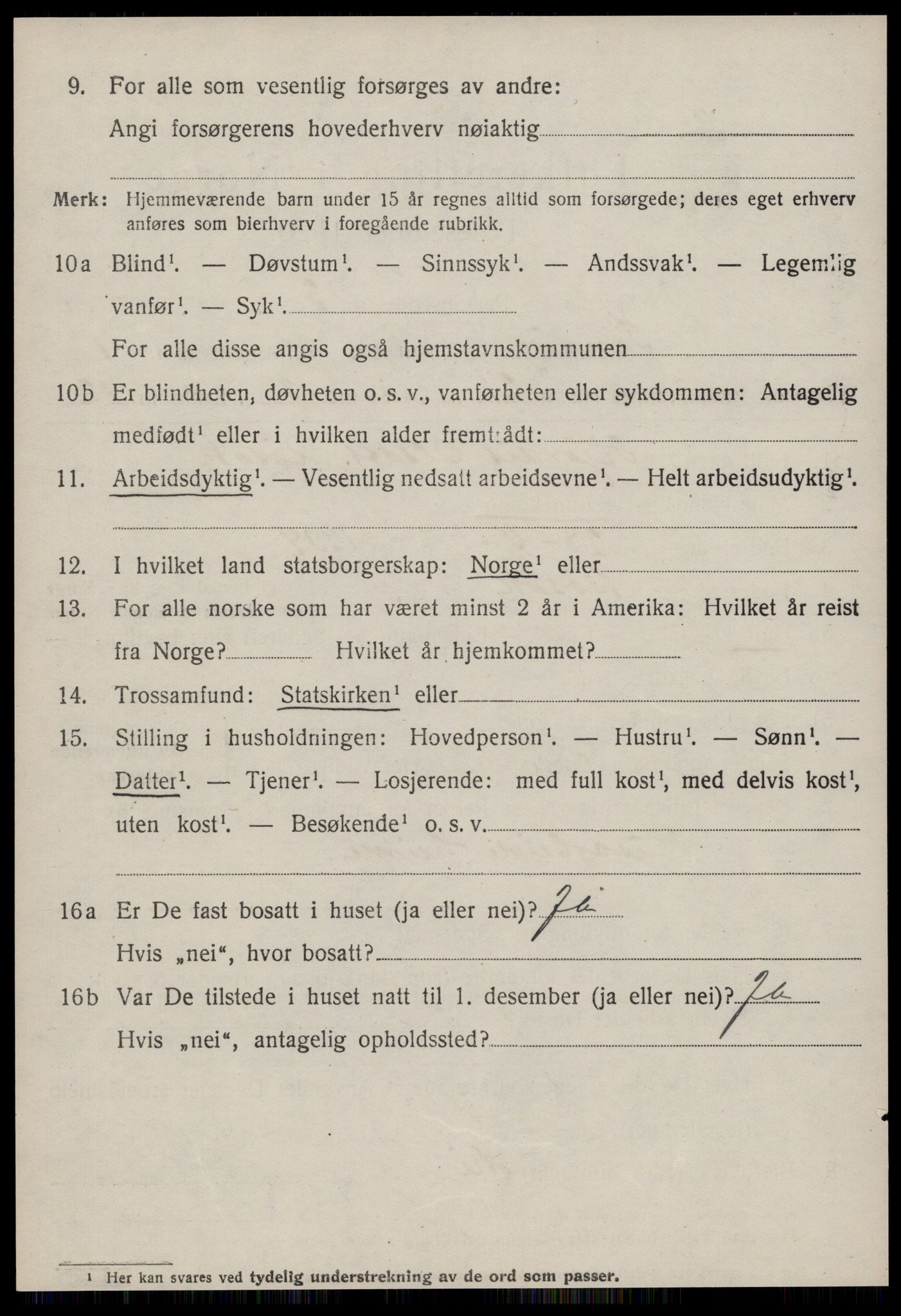 SAT, 1920 census for Sandøy, 1920, p. 627