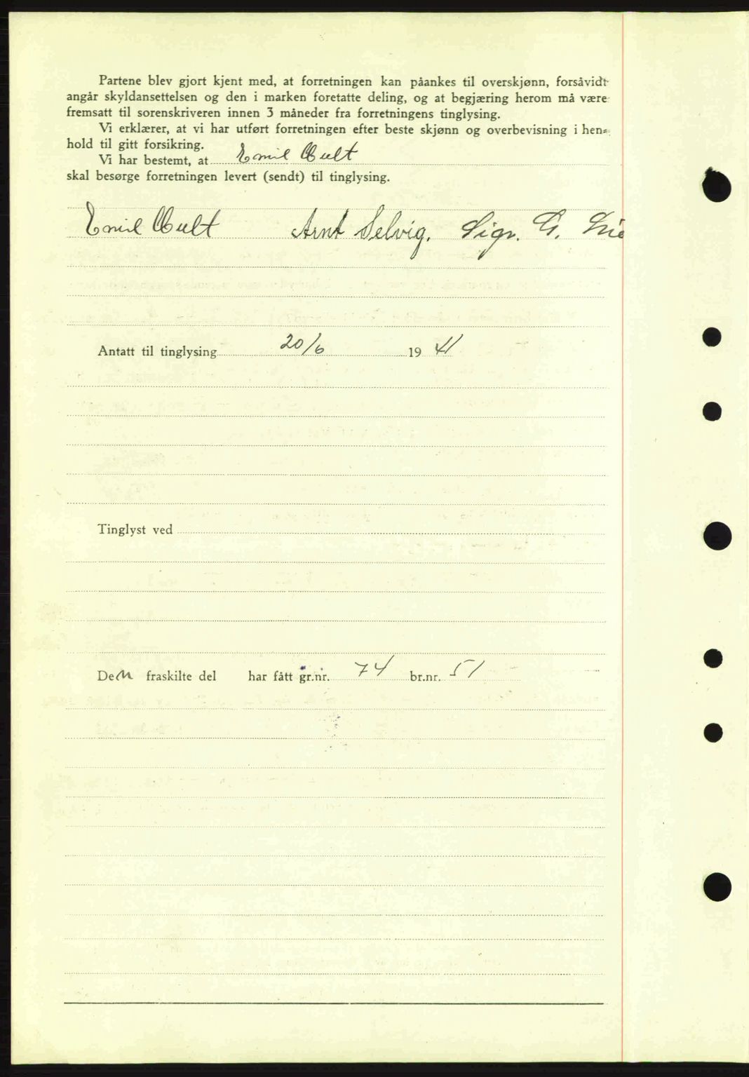 Idd og Marker sorenskriveri, AV/SAO-A-10283/G/Gb/Gbb/L0004: Mortgage book no. A4, 1940-1941, Diary no: : 670/1941