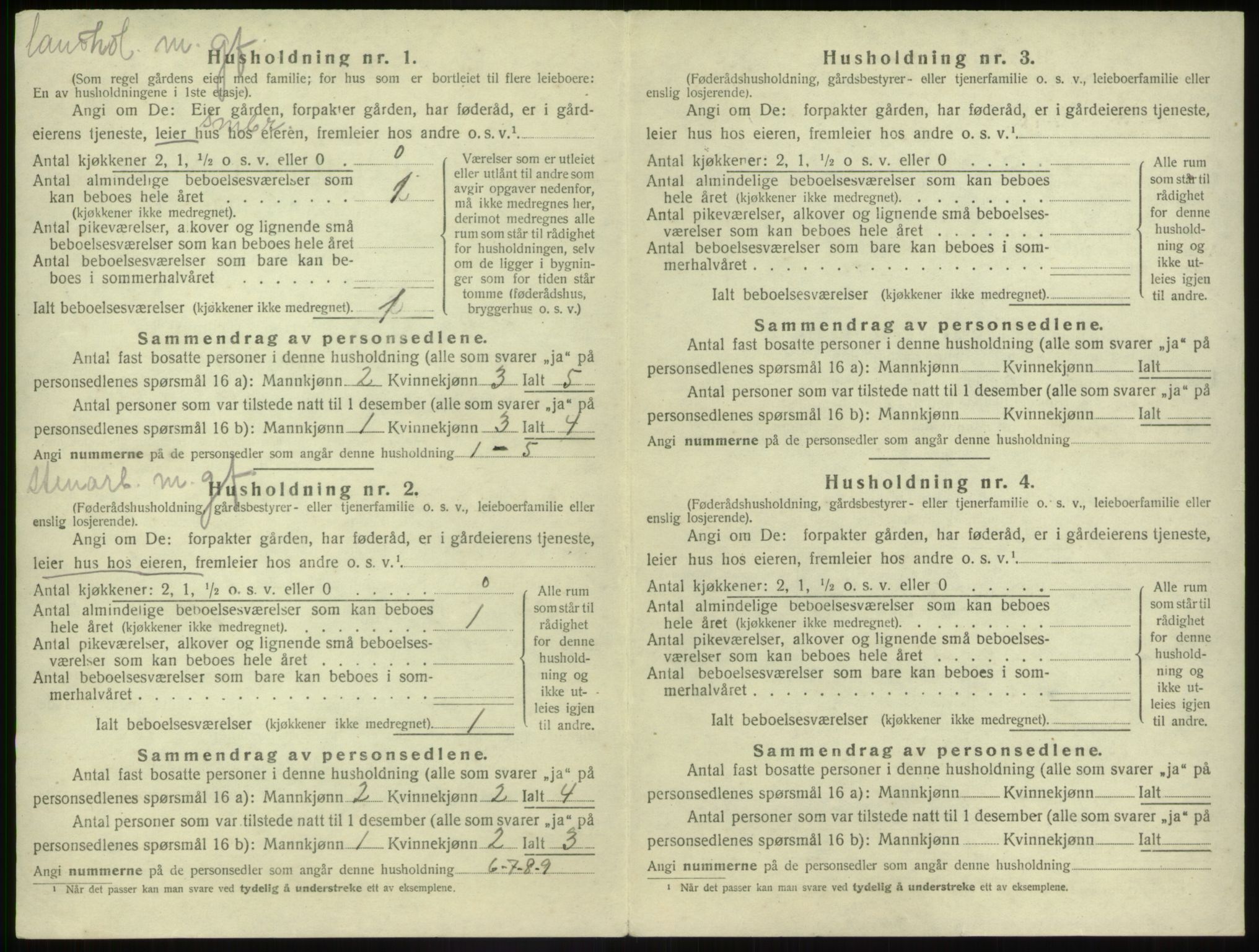 SAB, 1920 census for Jølster, 1920, p. 505