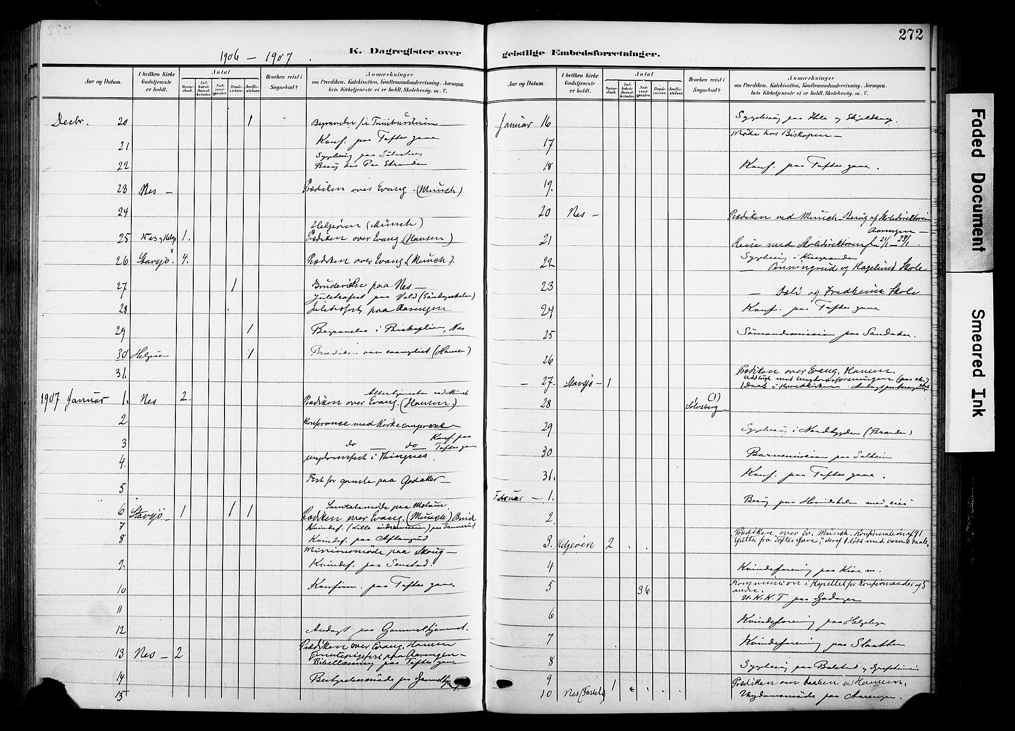 Nes prestekontor, Hedmark, AV/SAH-PREST-020/K/Ka/L0014: Parish register (official) no. 14, 1906-1929, p. 272