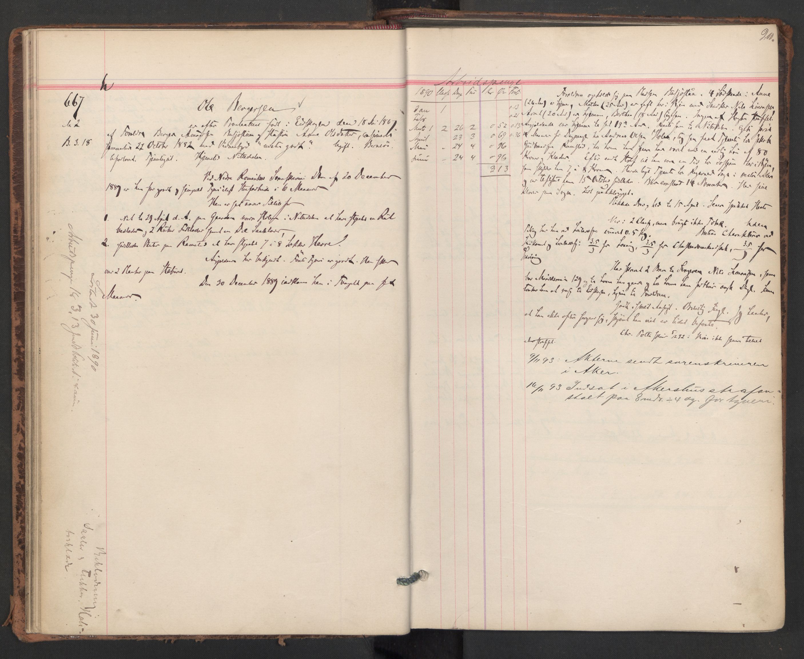 Botsfengslet, AV/RA-S-1539/D/Db/Dbb/L0026: 648h - 930h, 1889-1891, p. 20