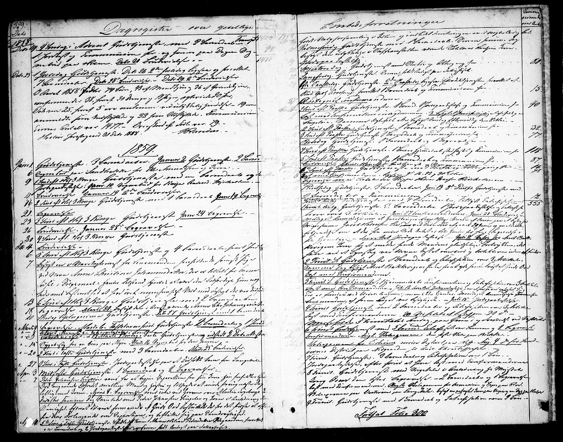 Hvaler prestekontor Kirkebøker, SAO/A-2001/F/Fa/L0006: Parish register (official) no. I 6, 1846-1863, p. 329