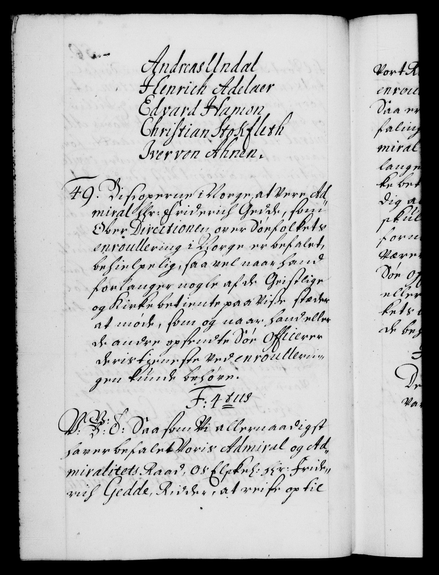 Danske Kanselli 1572-1799, AV/RA-EA-3023/F/Fc/Fca/Fcab/L0017: Norske tegnelser, 1704-1706, p. 50b