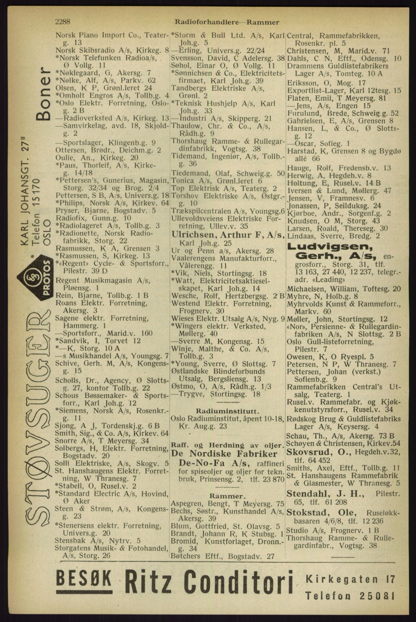 Kristiania/Oslo adressebok, PUBL/-, 1933, p. 2288