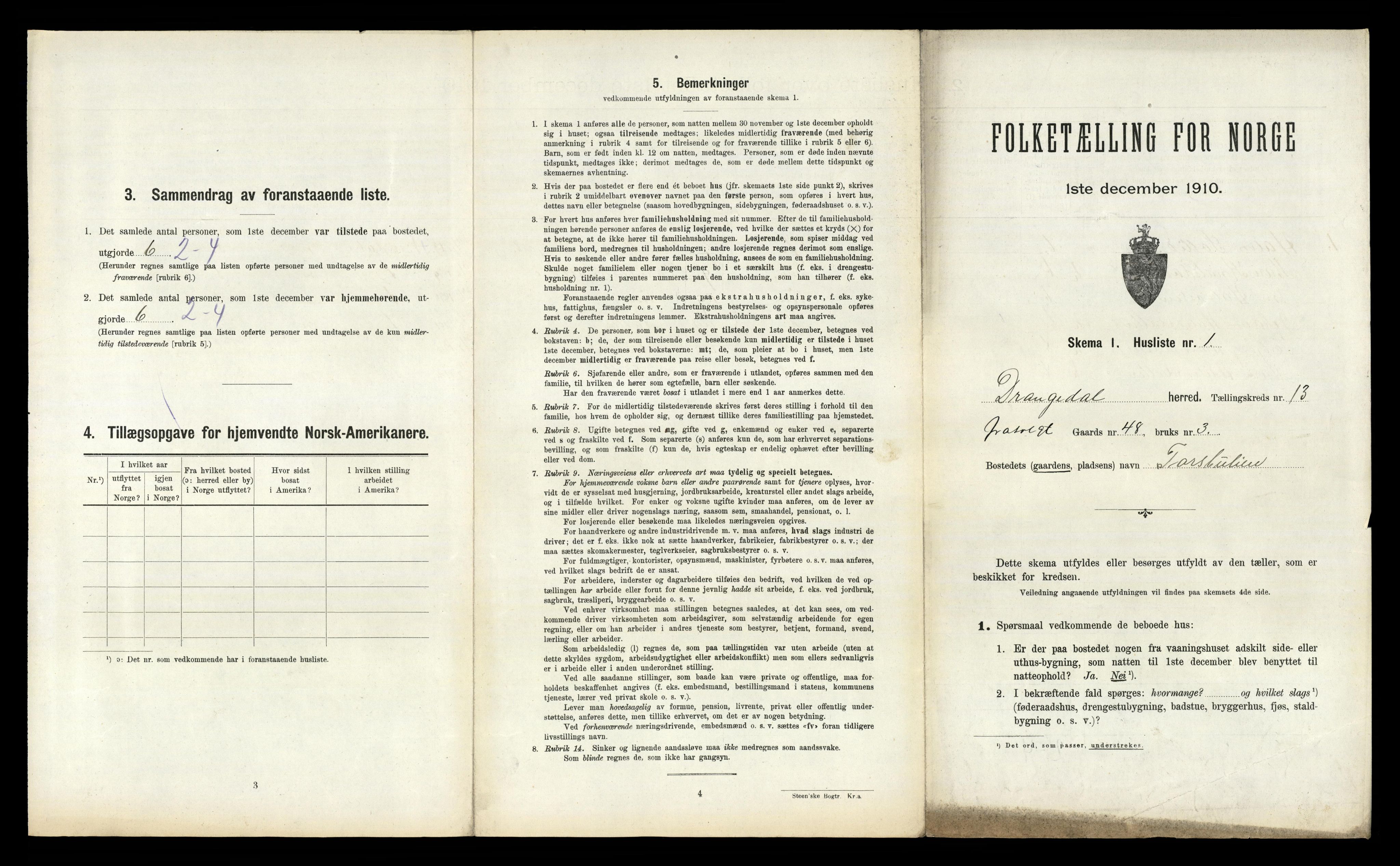 RA, 1910 census for Drangedal, 1910, p. 1111