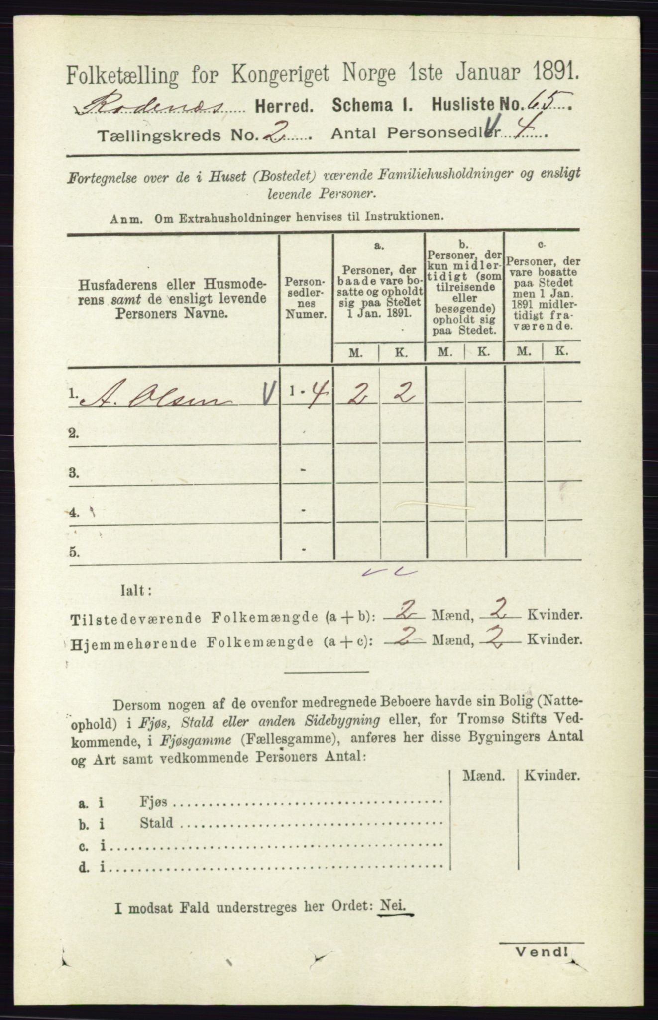 RA, 1891 census for 0120 Rødenes, 1891, p. 720