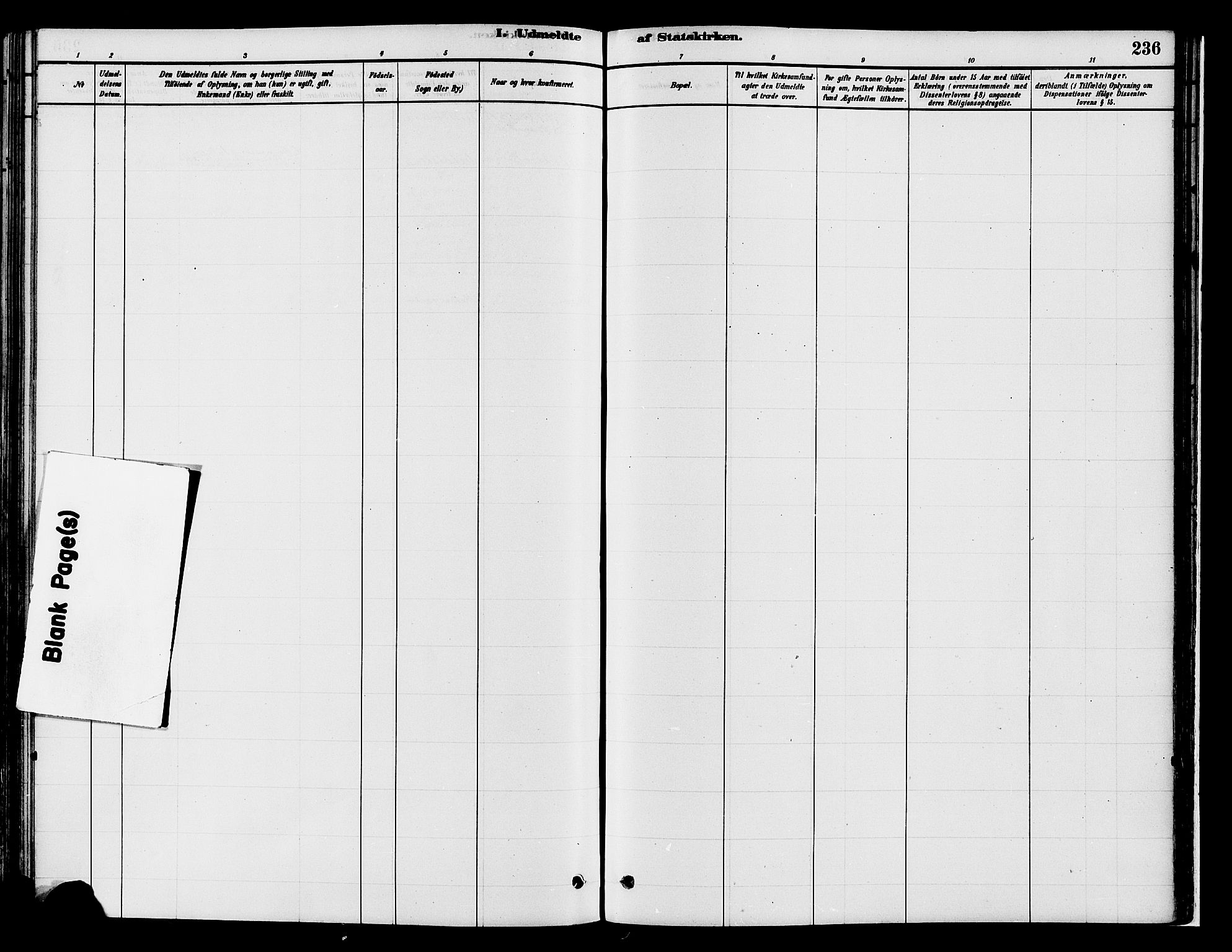 Gran prestekontor, SAH/PREST-112/H/Ha/Haa/L0014: Parish register (official) no. 14, 1880-1889, p. 236