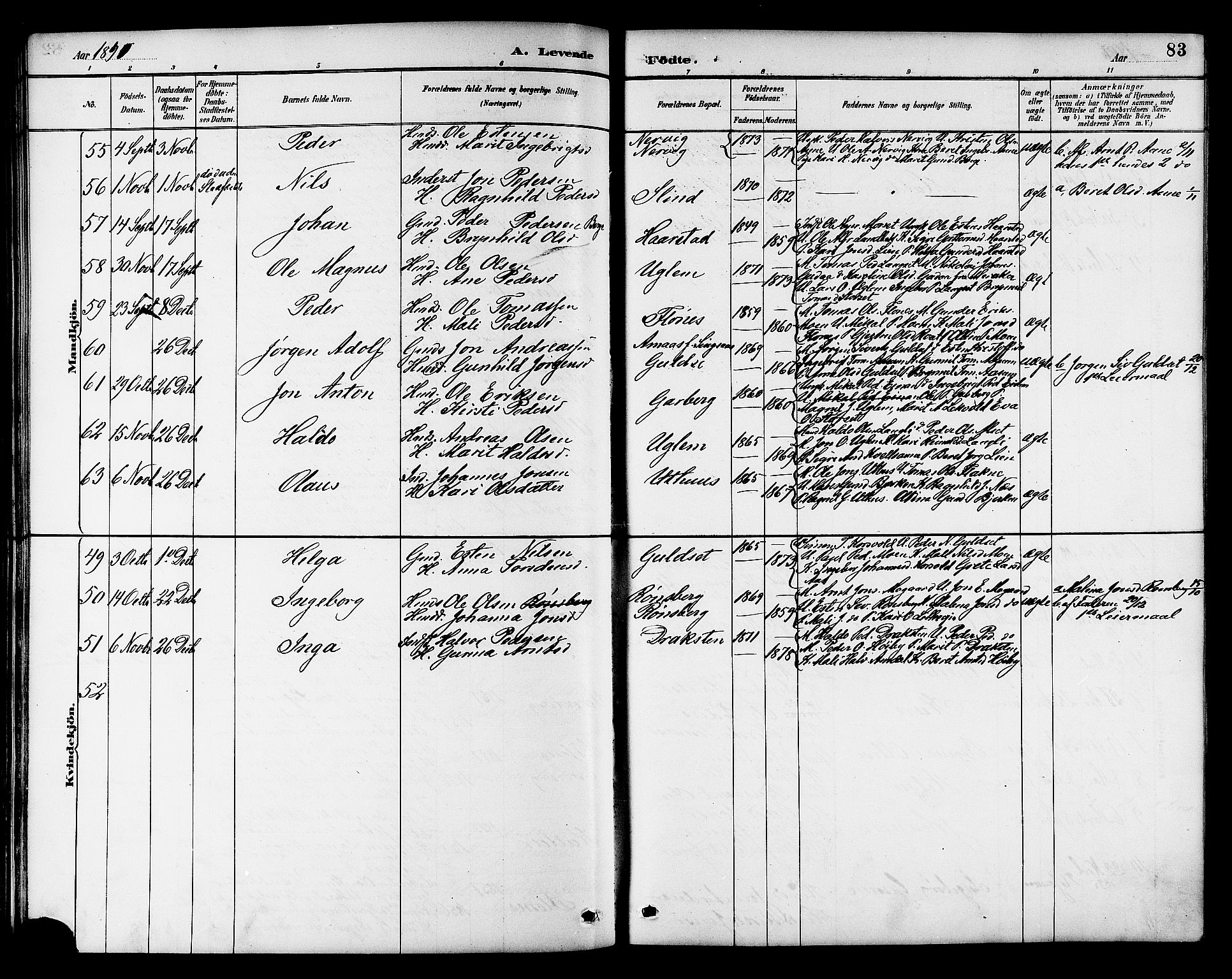 Ministerialprotokoller, klokkerbøker og fødselsregistre - Sør-Trøndelag, AV/SAT-A-1456/695/L1157: Parish register (copy) no. 695C08, 1889-1913, p. 83