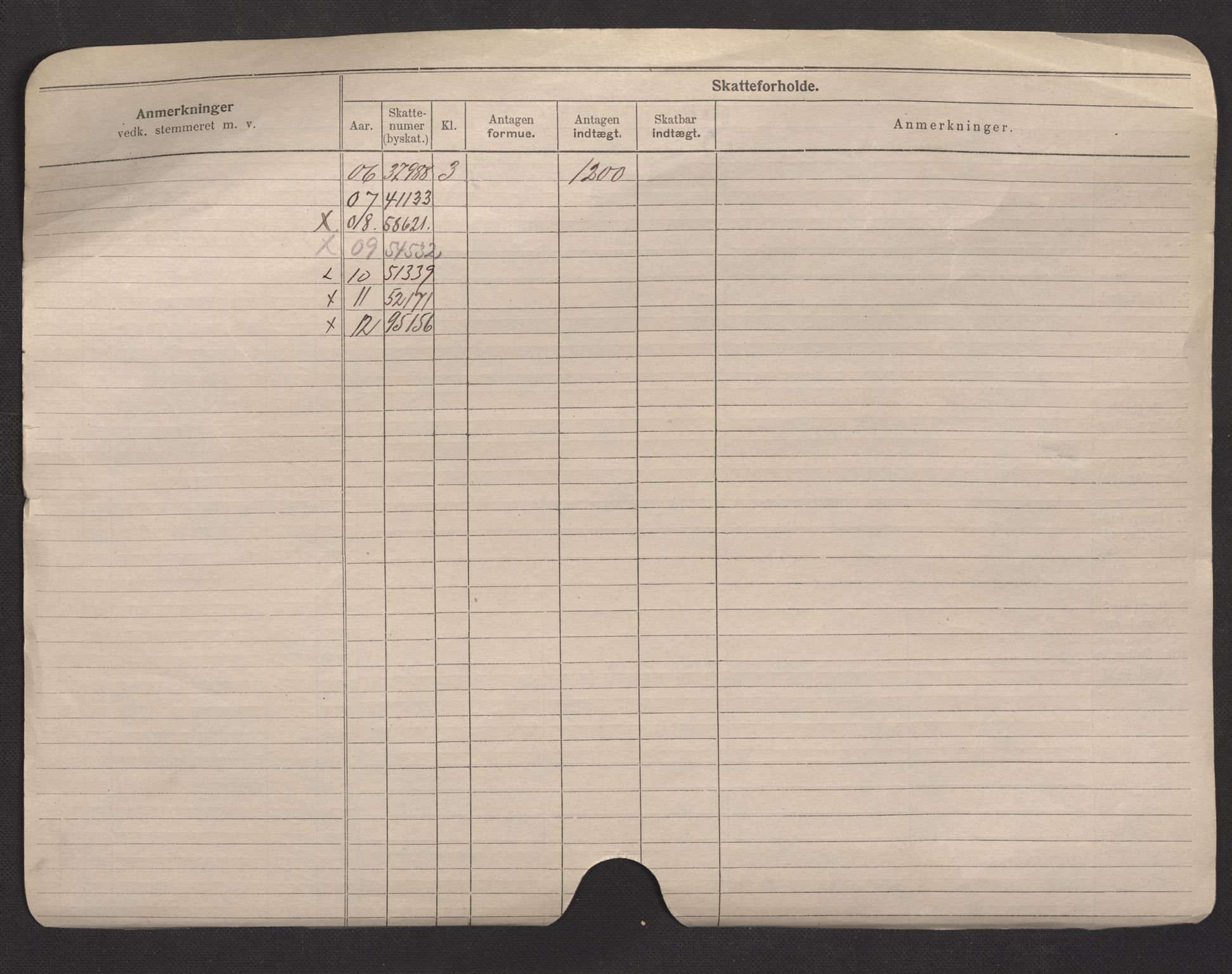 Oslo folkeregister, Registerkort, SAO/A-11715/F/Fa/Fac/L0007: Menn, 1906-1914, p. 1b