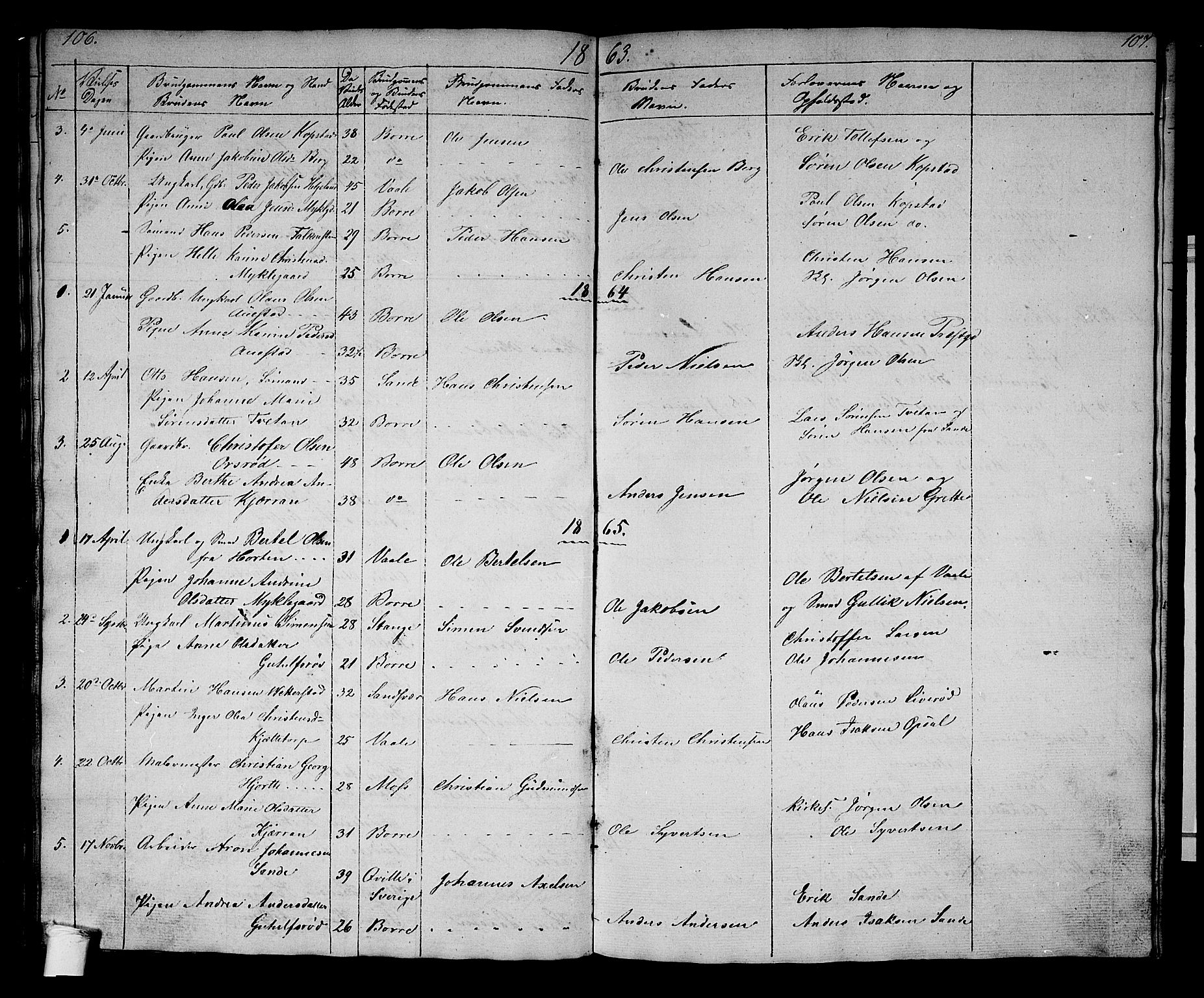 Borre kirkebøker, AV/SAKO-A-338/G/Gb/L0001: Parish register (copy) no. II 1, 1842-1877, p. 108-109