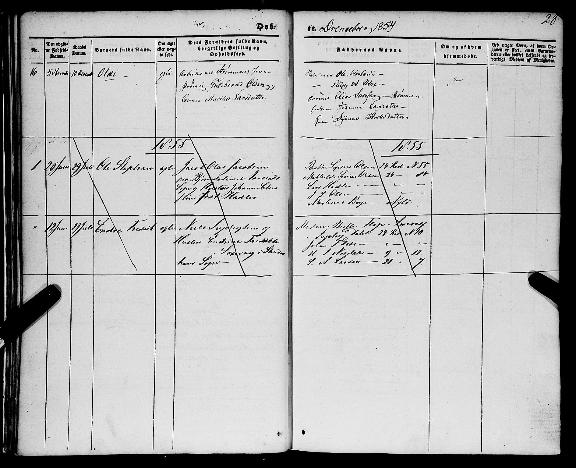 St. Jørgens hospital og Årstad sokneprestembete, AV/SAB-A-99934: Parish register (official) no. A 4, 1844-1863, p. 28