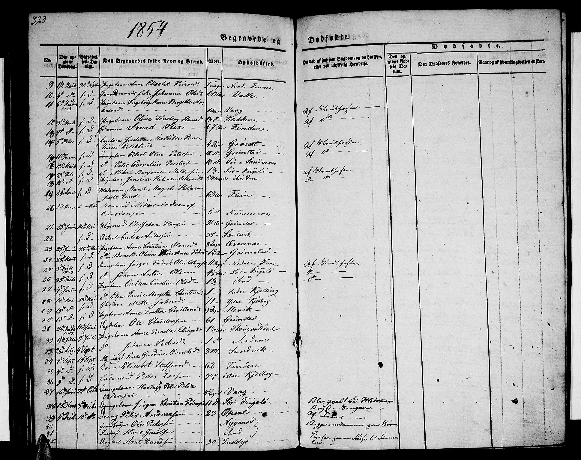 Ministerialprotokoller, klokkerbøker og fødselsregistre - Nordland, SAT/A-1459/805/L0106: Parish register (copy) no. 805C02, 1841-1861, p. 323