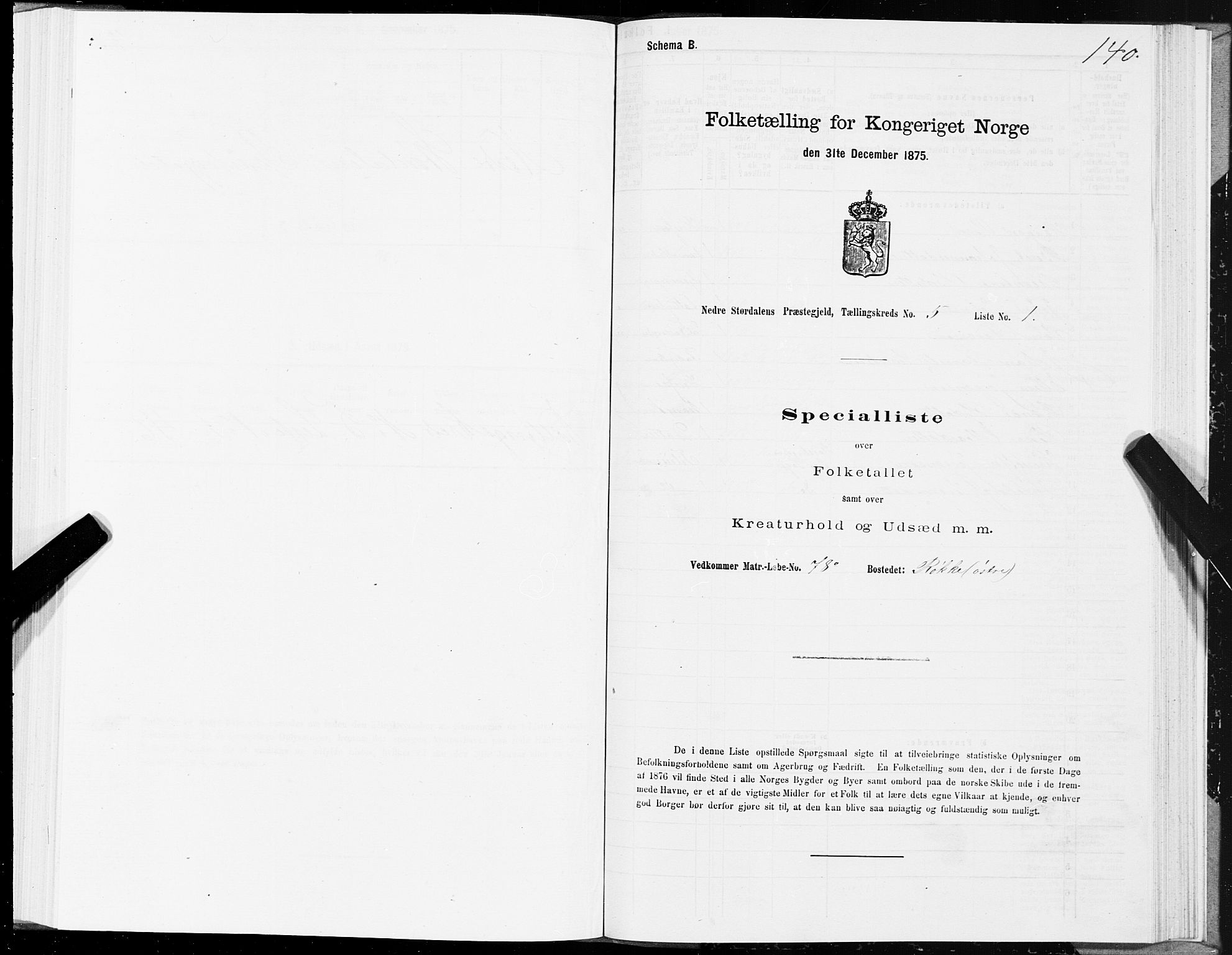 SAT, 1875 census for 1714P Nedre Stjørdal, 1875, p. 2140