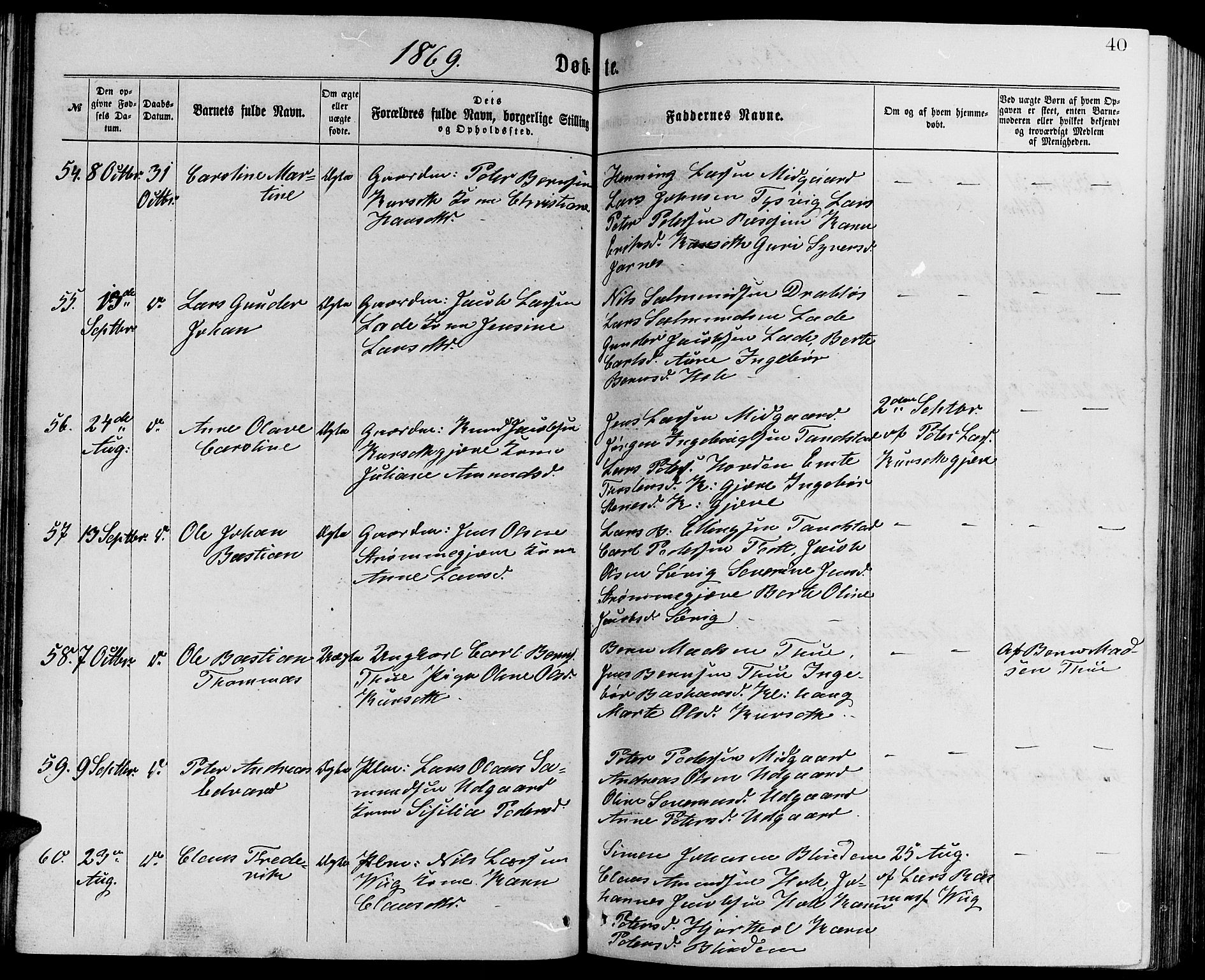 Ministerialprotokoller, klokkerbøker og fødselsregistre - Møre og Romsdal, AV/SAT-A-1454/523/L0338: Parish register (copy) no. 523C01, 1865-1877, p. 40