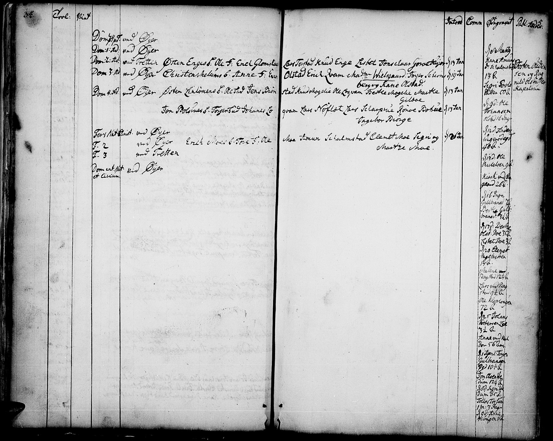 Øyer prestekontor, AV/SAH-PREST-084/H/Ha/Haa/L0002: Parish register (official) no. 2, 1733-1784, p. 34-35