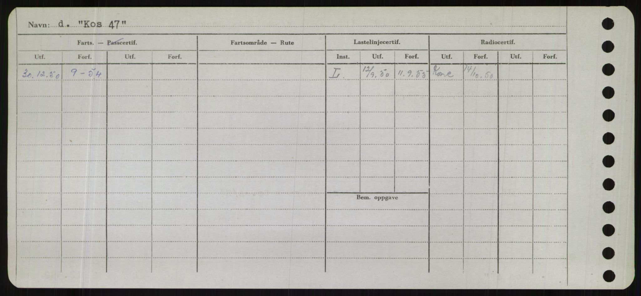 Sjøfartsdirektoratet med forløpere, Skipsmålingen, RA/S-1627/H/Hb/L0003: Fartøy, I-N, p. 188