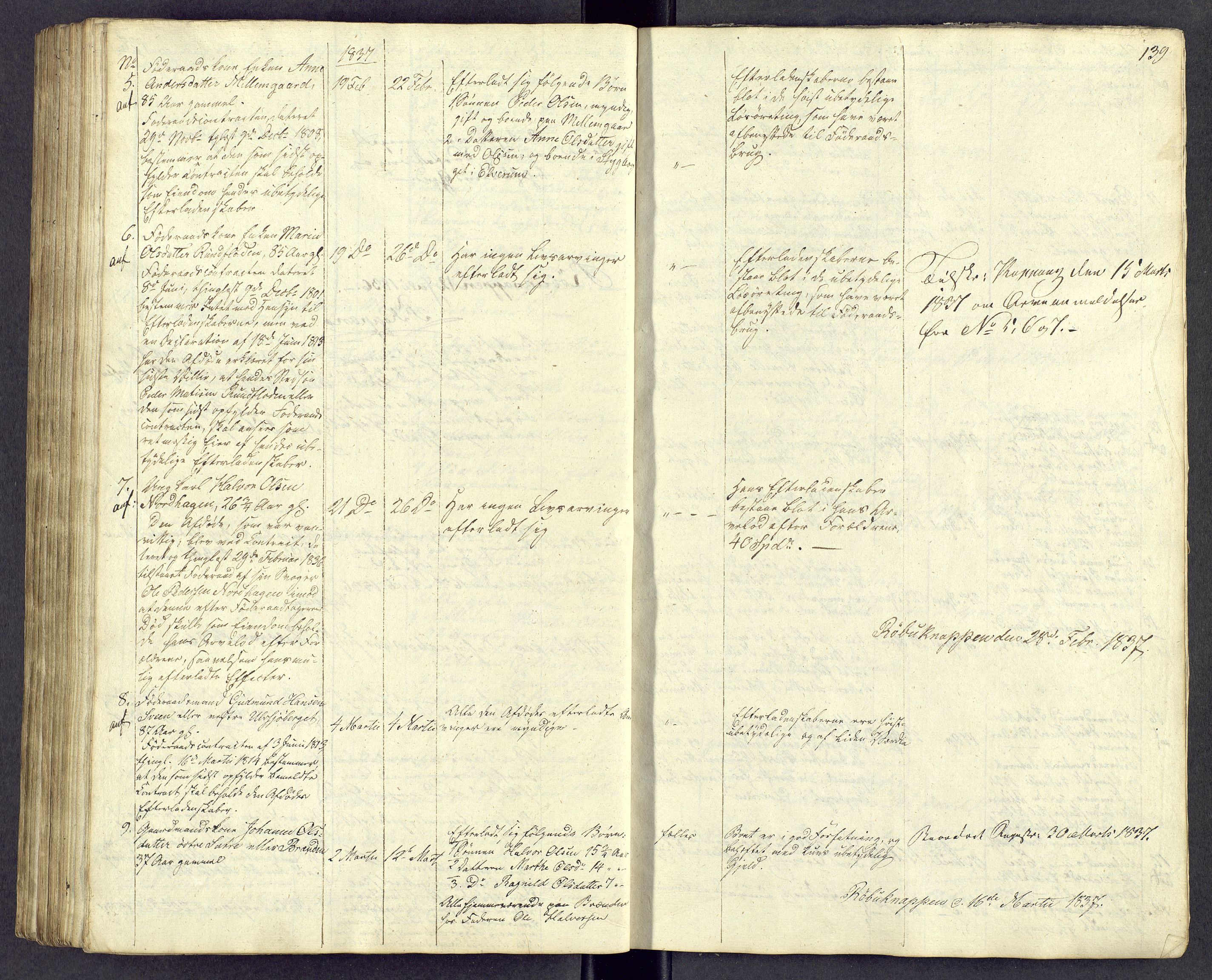 Østerdalen sorenskriveri, AV/SAH-TING-032/J/Jd/L0004: Dødsfallsjournal, 1834-1843, p. 139