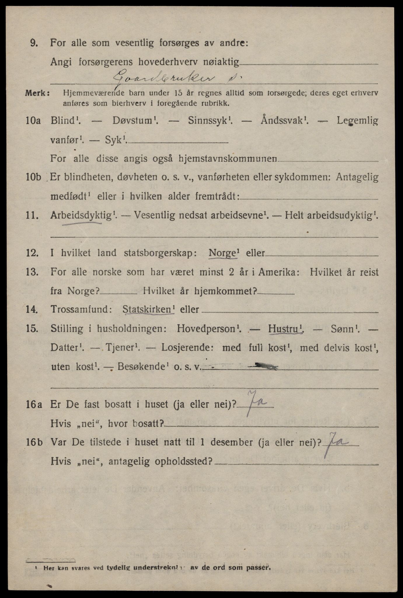 SAST, 1920 census for Finnøy, 1920, p. 3533