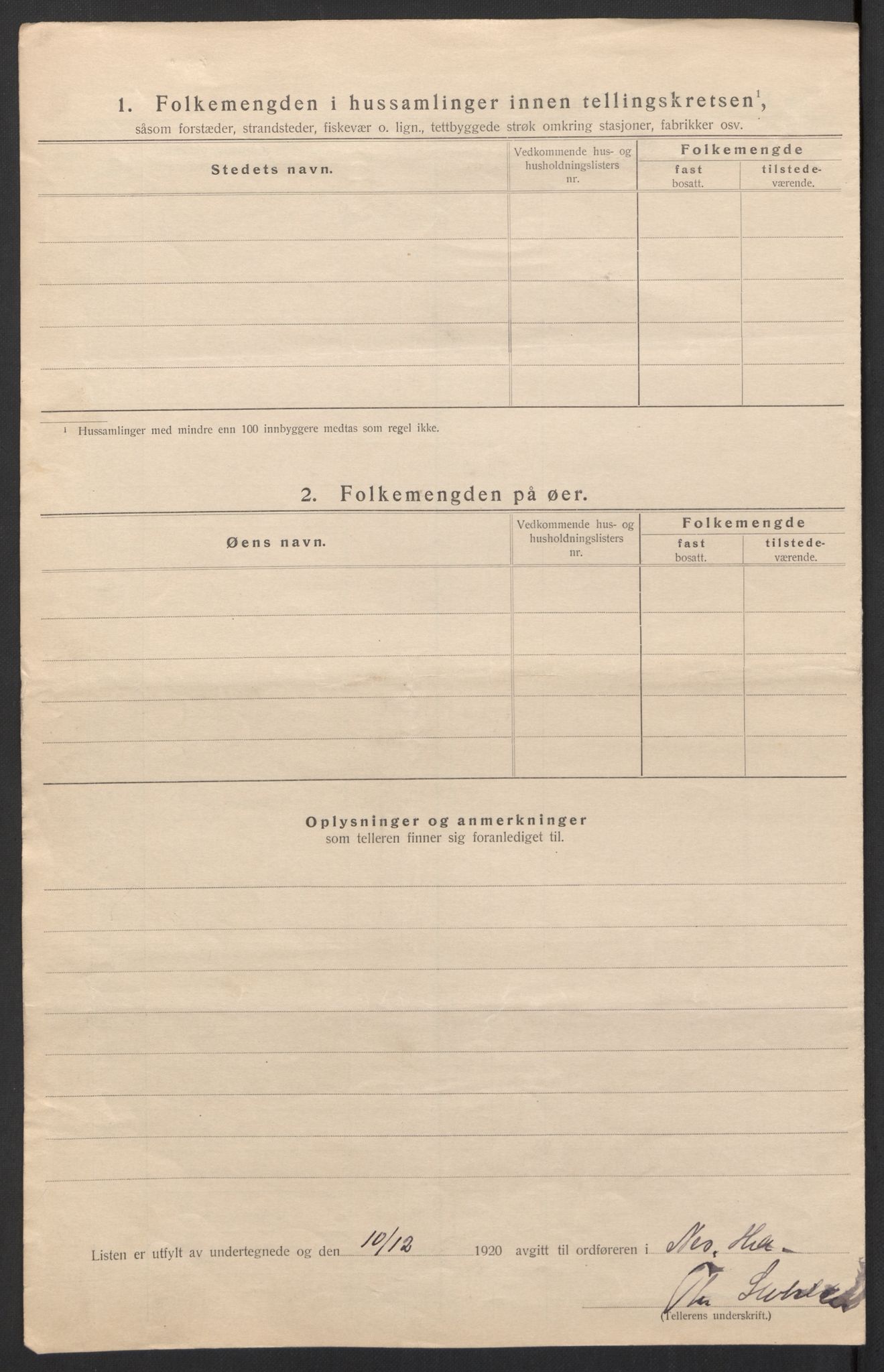 SAH, 1920 census for Nes (Hedmark), 1920, p. 12