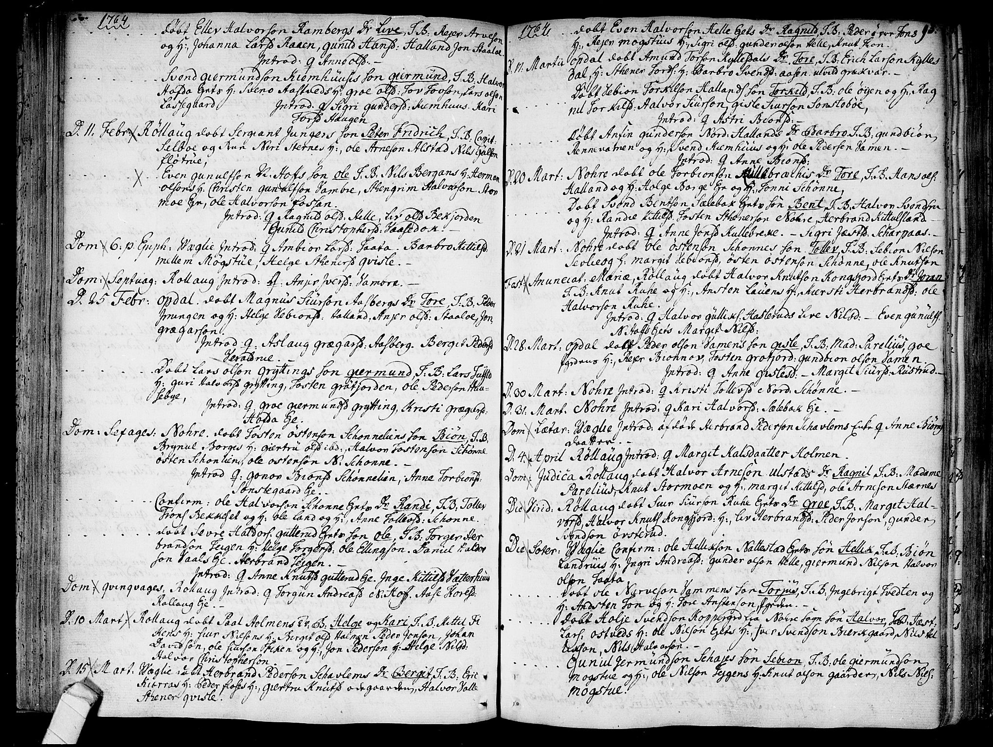 Rollag kirkebøker, SAKO/A-240/F/Fa/L0003: Parish register (official) no. I 3, 1743-1778, p. 93