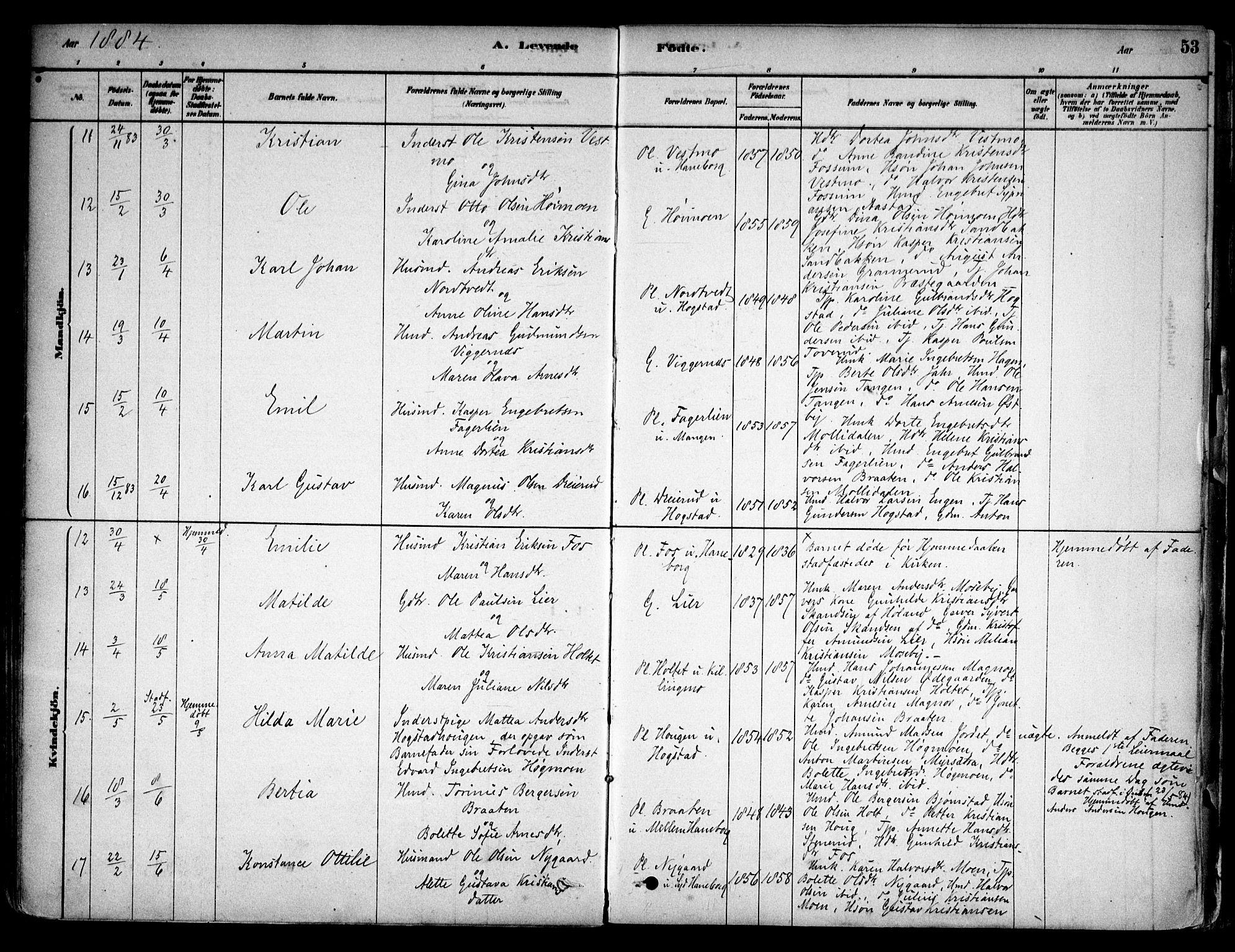 Aurskog prestekontor Kirkebøker, AV/SAO-A-10304a/F/Fa/L0008: Parish register (official) no. I 8, 1878-1937, p. 53