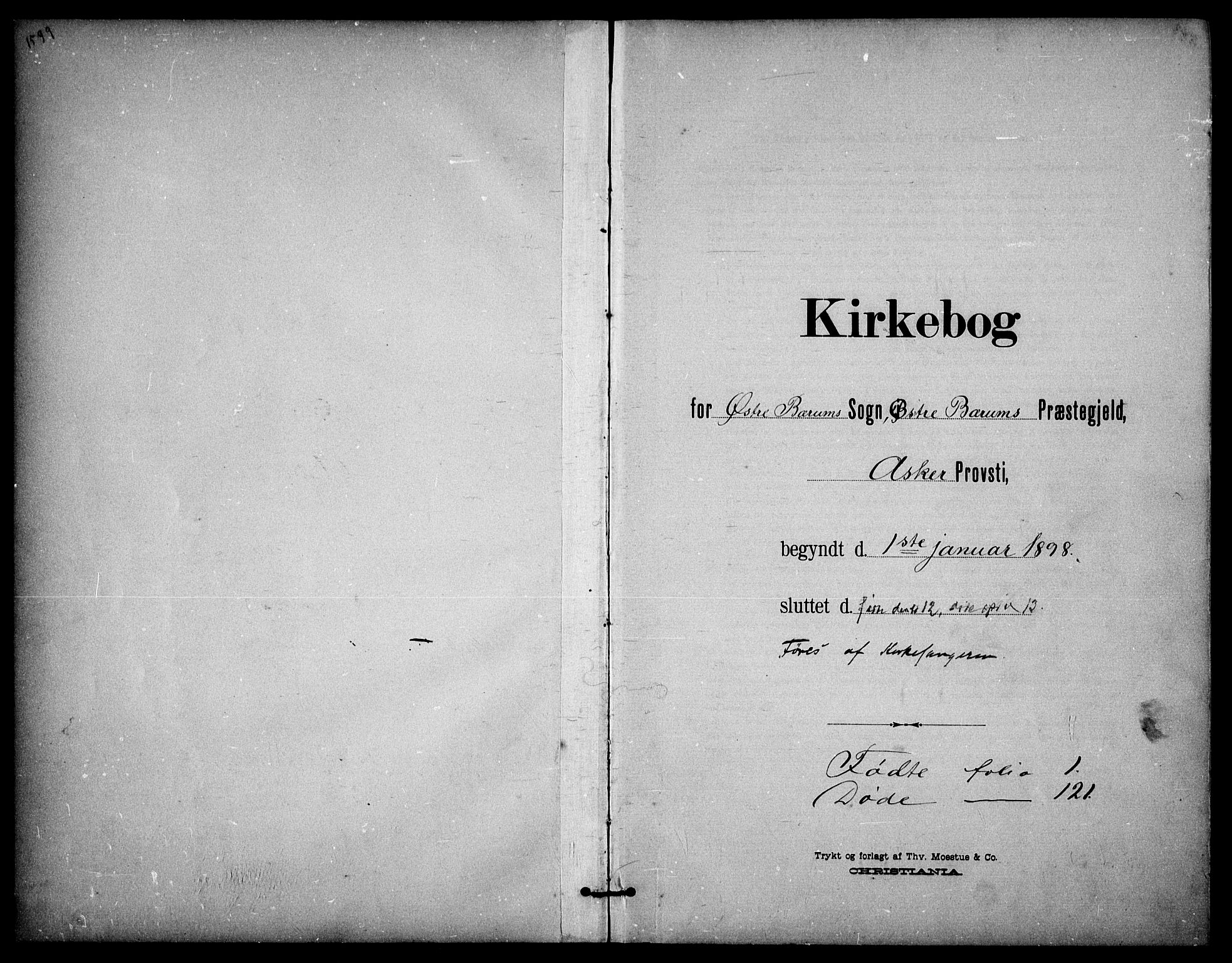 Østre Bærum prestekontor Kirkebøker, SAO/A-10887/G/Ga/L0001: Parish register (copy) no. 1, 1898-1913