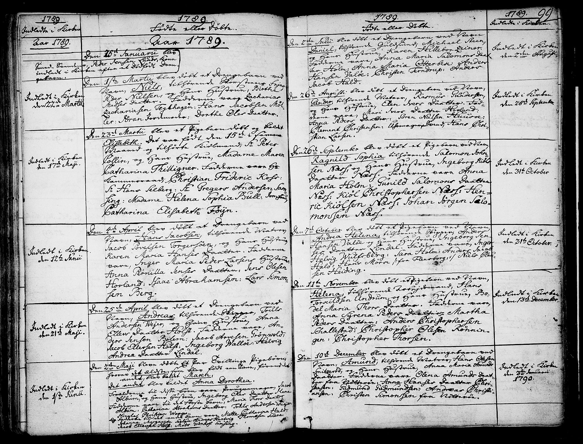 Tønsberg kirkebøker, SAKO/A-330/F/Fa/L0002: Parish register (official) no. I 2, 1760-1796, p. 99