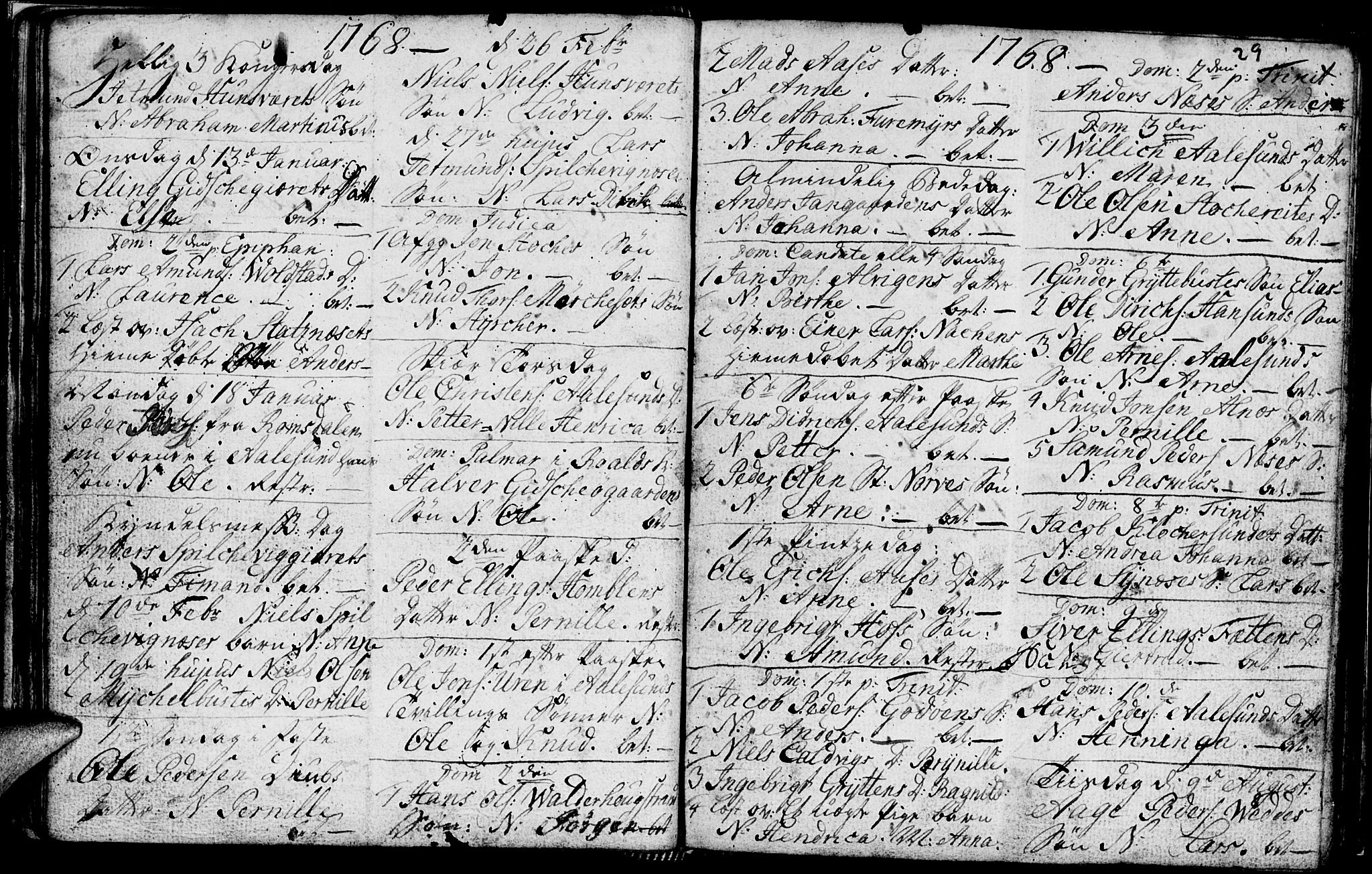 Ministerialprotokoller, klokkerbøker og fødselsregistre - Møre og Romsdal, AV/SAT-A-1454/528/L0420: Parish register (copy) no. 528C01, 1764-1784, p. 29