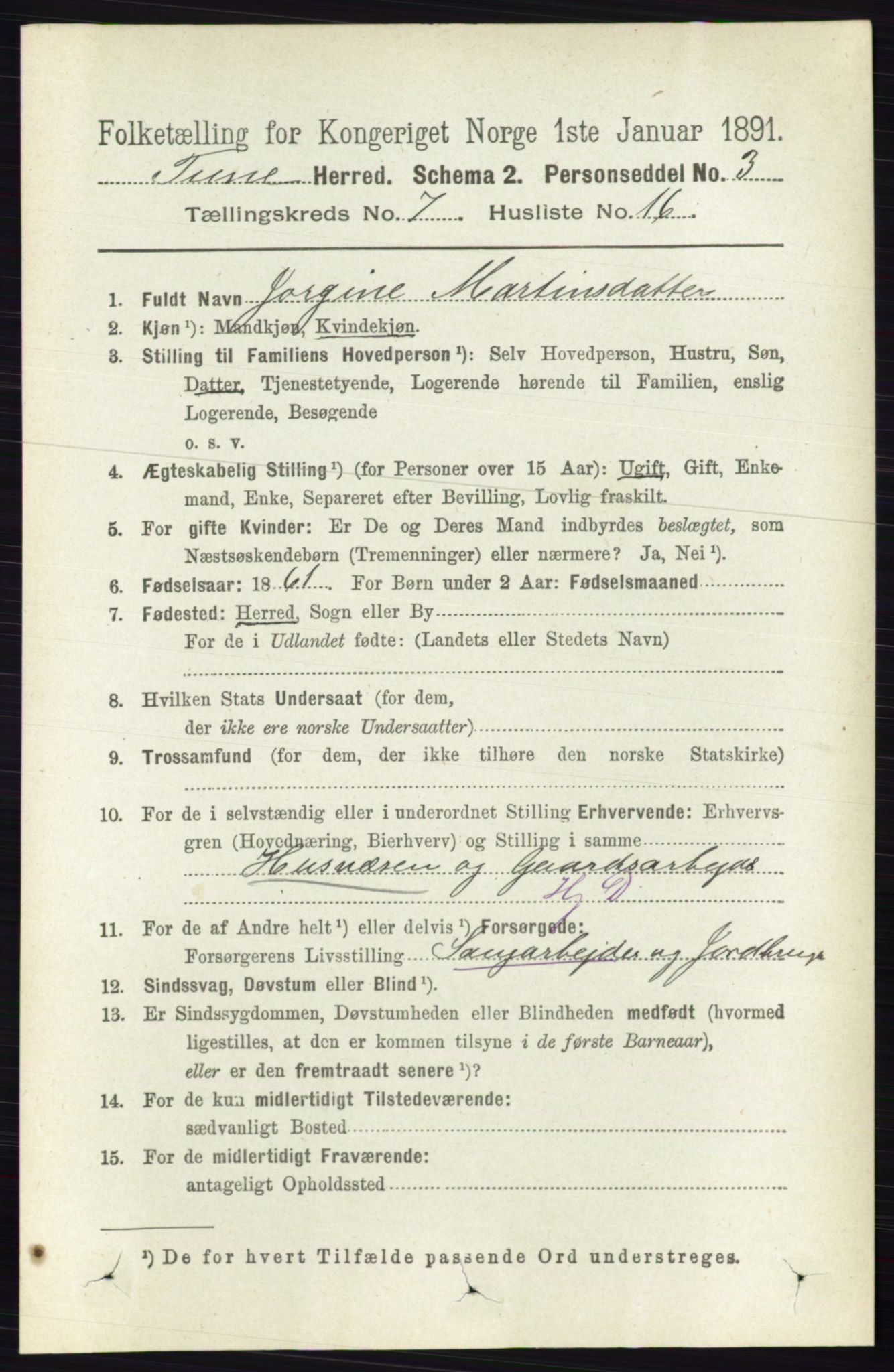 RA, 1891 census for 0130 Tune, 1891, p. 5256