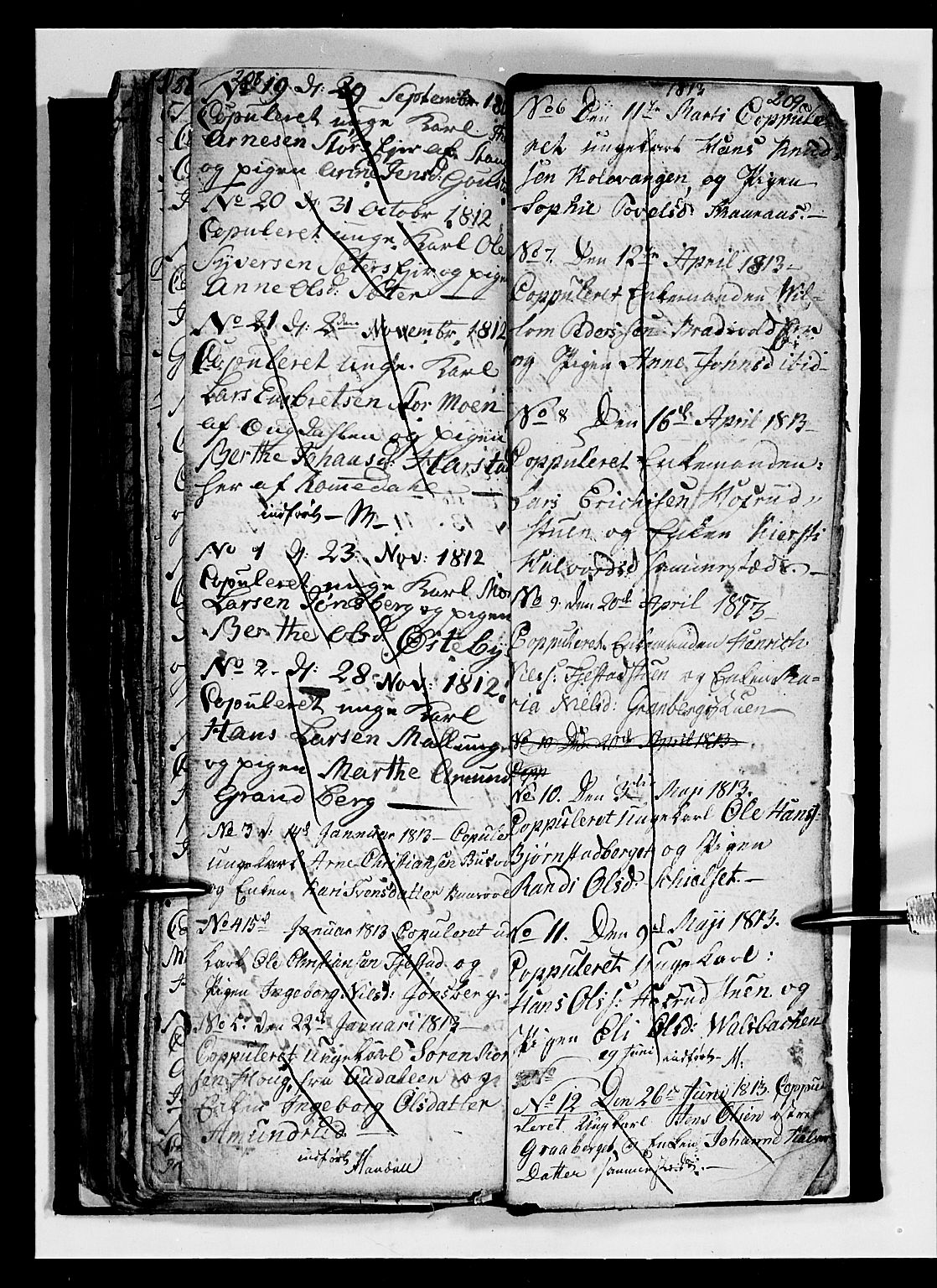 Romedal prestekontor, SAH/PREST-004/L/L0004: Parish register (copy) no. 4, 1807-1814, p. 208-209