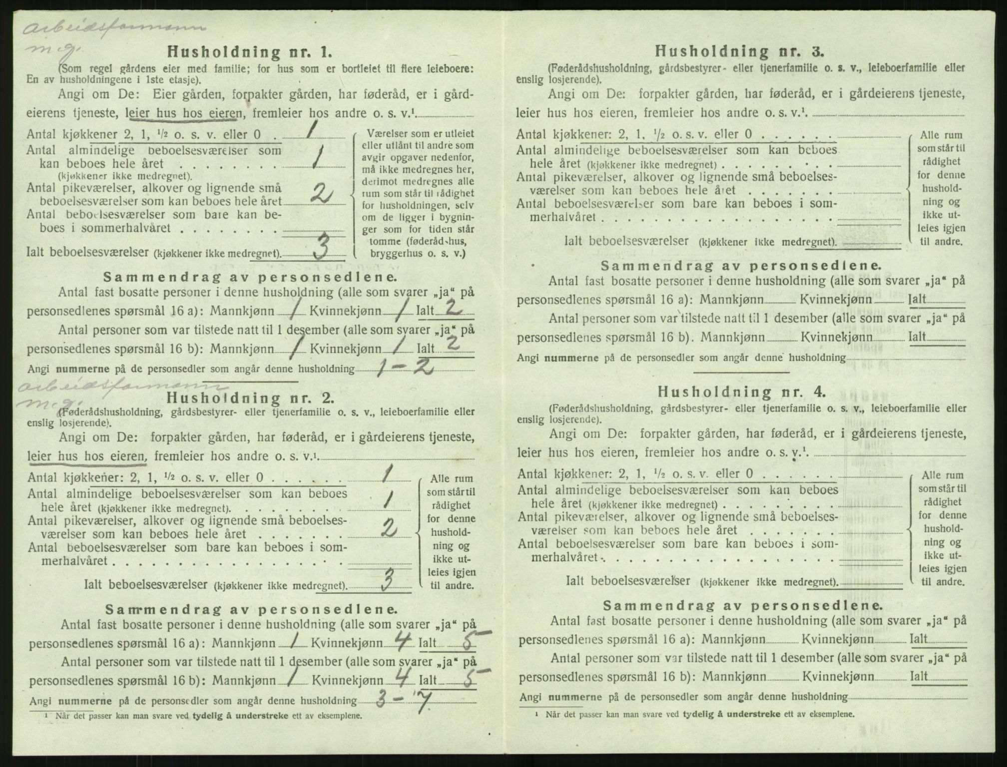 SAK, 1920 census for Stokken, 1920, p. 447