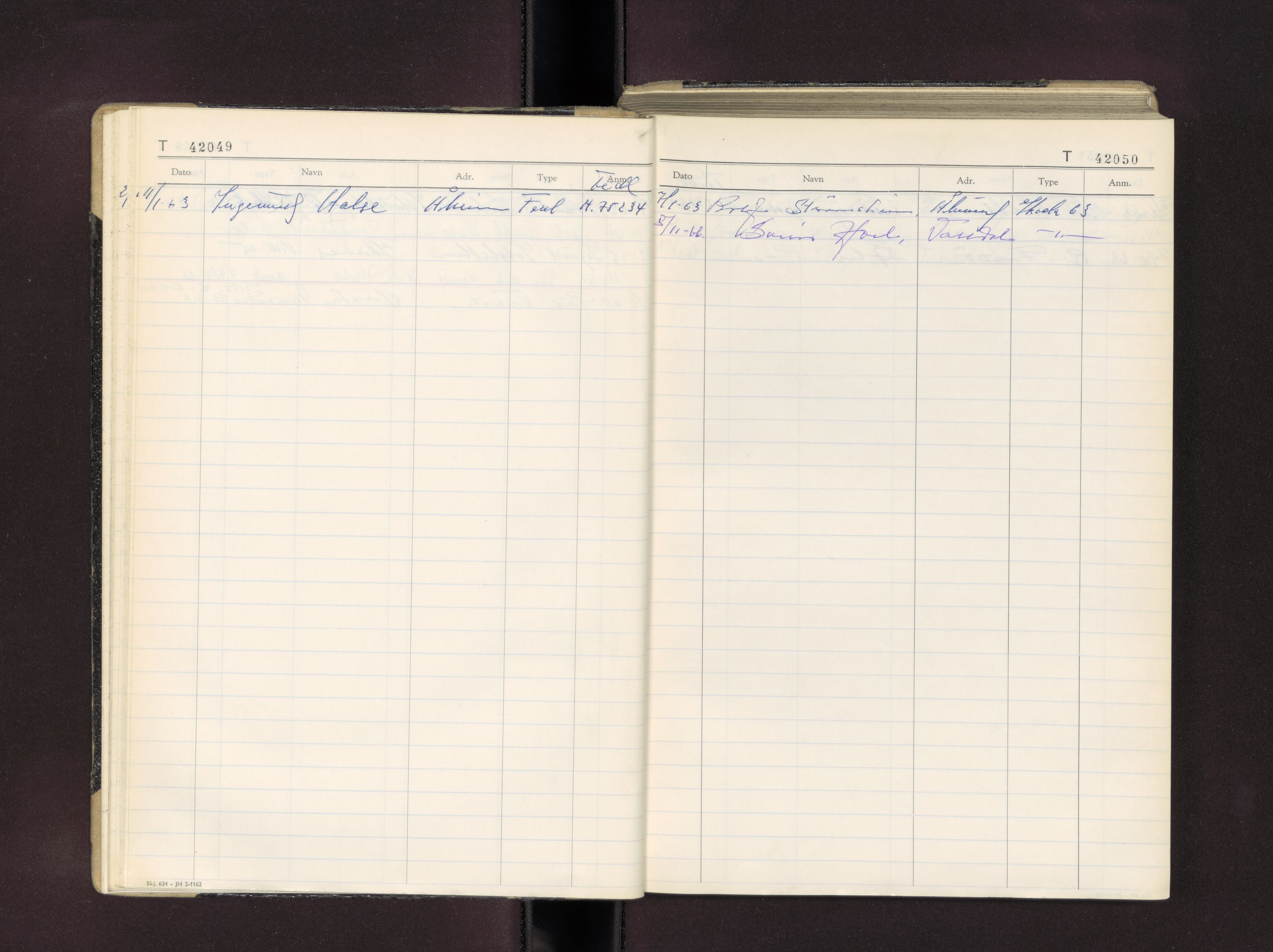 Møre og Romsdal vegkontor - Ålesund trafikkstasjon, AV/SAT-A-4099/F/Fc/L0037: Bilregister; T 42000 - T 42499, 1960-1970