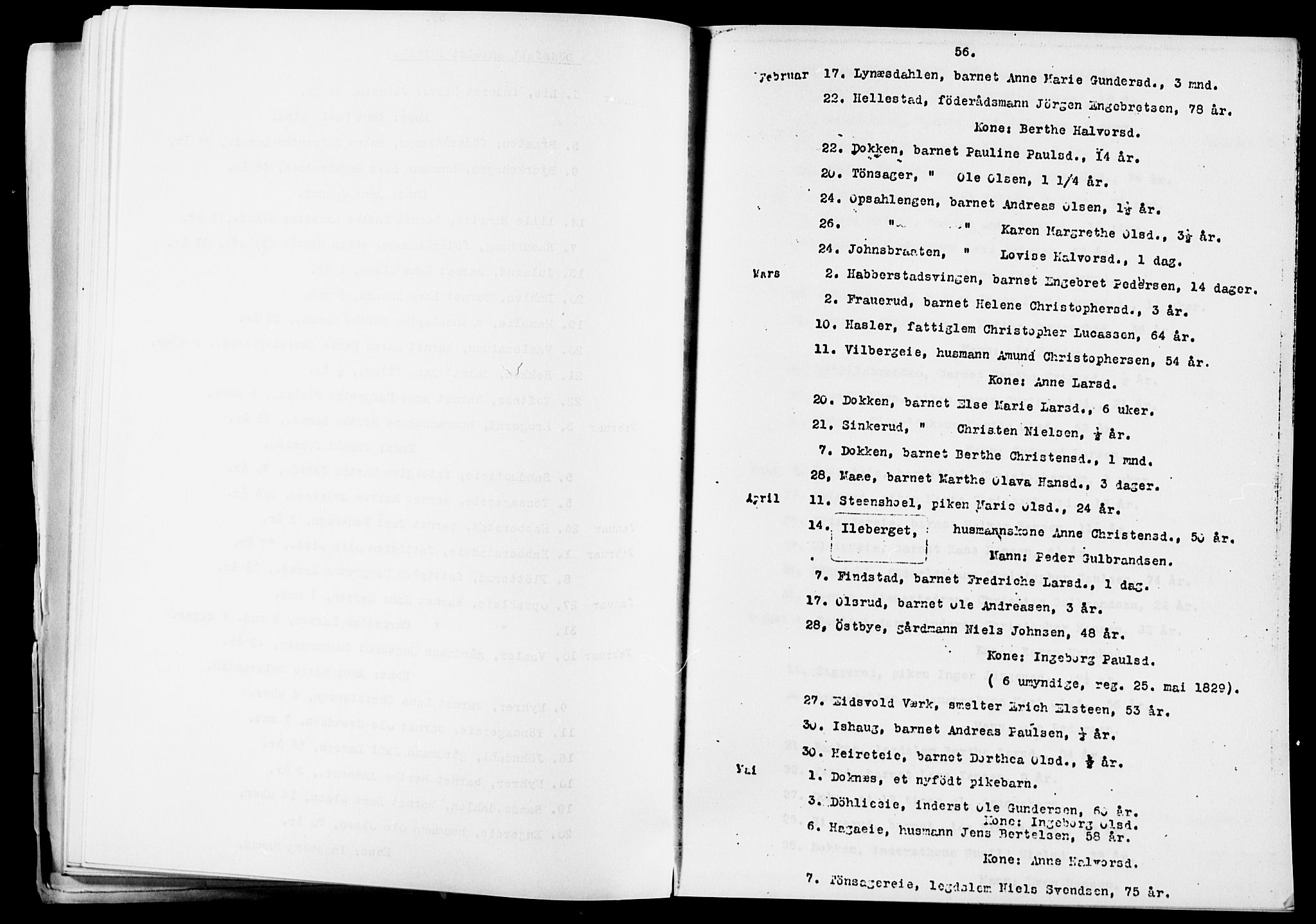 Eidsvoll prestekontor Kirkebøker, AV/SAO-A-10888/O/Oa/L0005: Other parish register no. 5, 1815-1865, p. 56