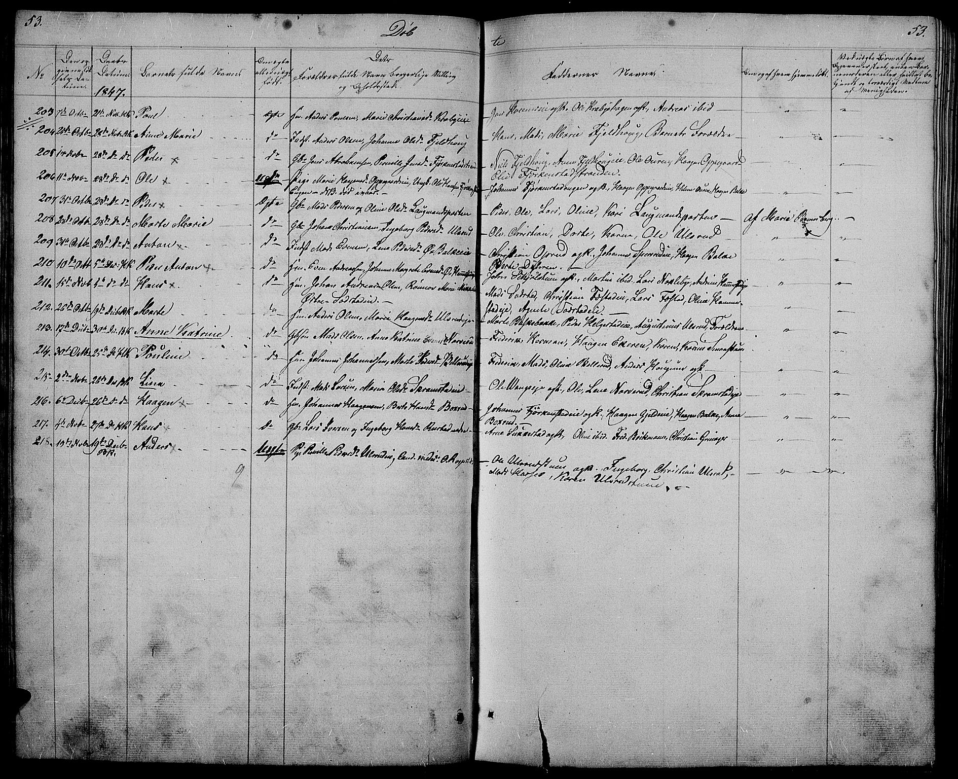 Østre Toten prestekontor, SAH/PREST-104/H/Ha/Hab/L0002: Parish register (copy) no. 2, 1840-1847, p. 53