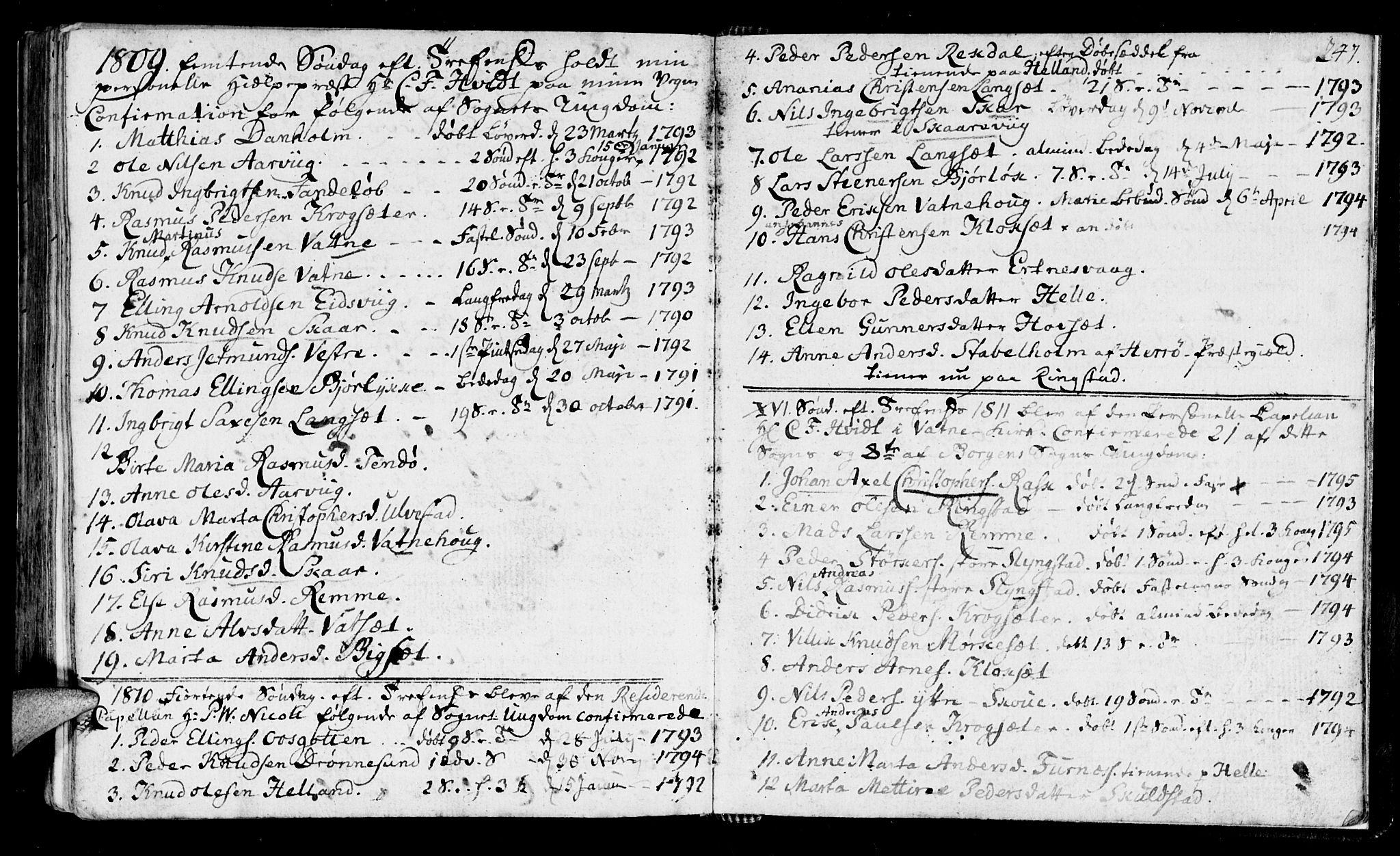 Ministerialprotokoller, klokkerbøker og fødselsregistre - Møre og Romsdal, AV/SAT-A-1454/525/L0372: Parish register (official) no. 525A02, 1778-1817, p. 247