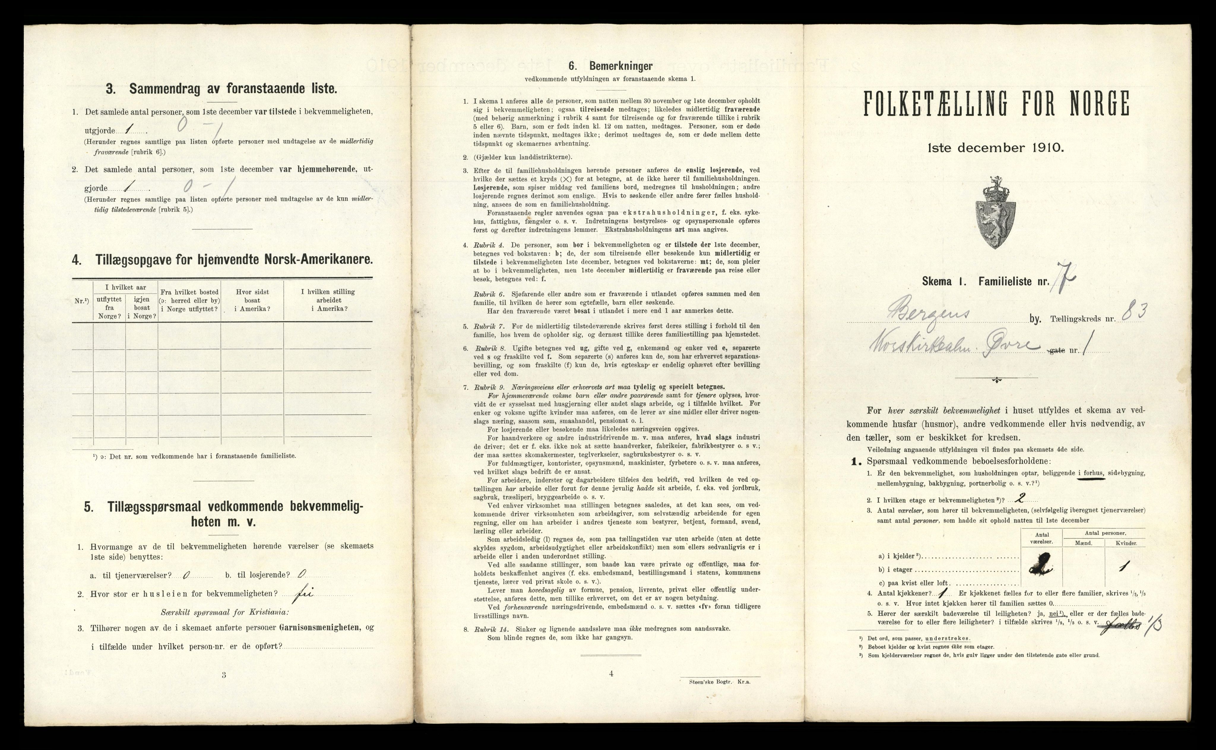 RA, 1910 census for Bergen, 1910, p. 29127