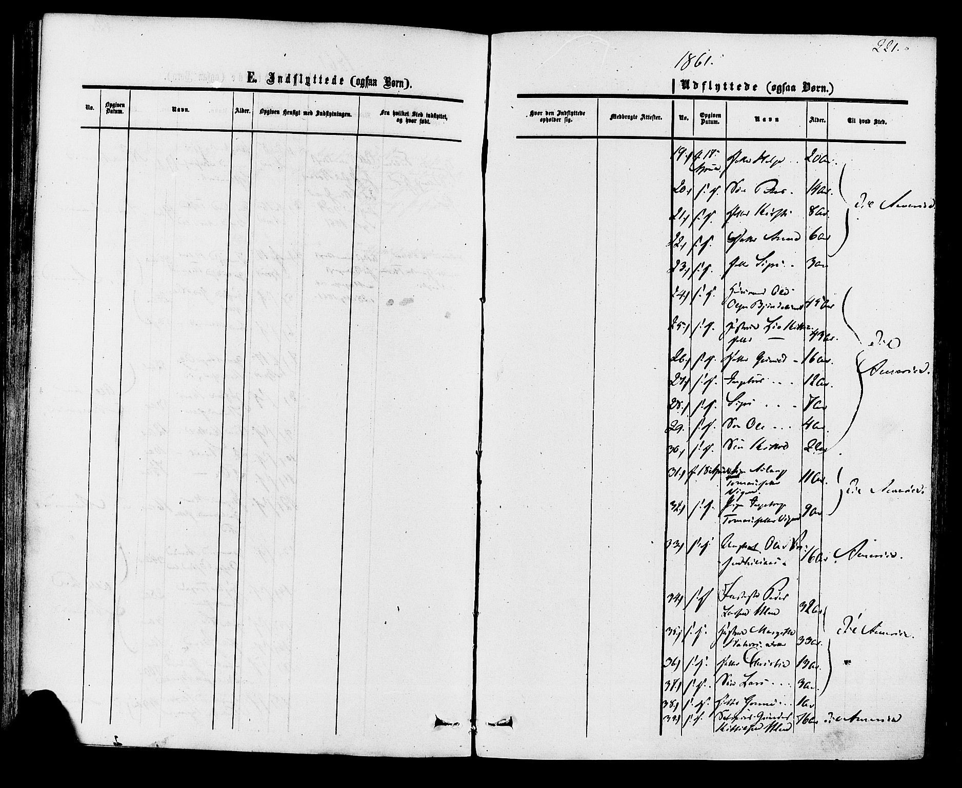 Rollag kirkebøker, AV/SAKO-A-240/F/Fa/L0009: Parish register (official) no. I 9, 1860-1874, p. 221