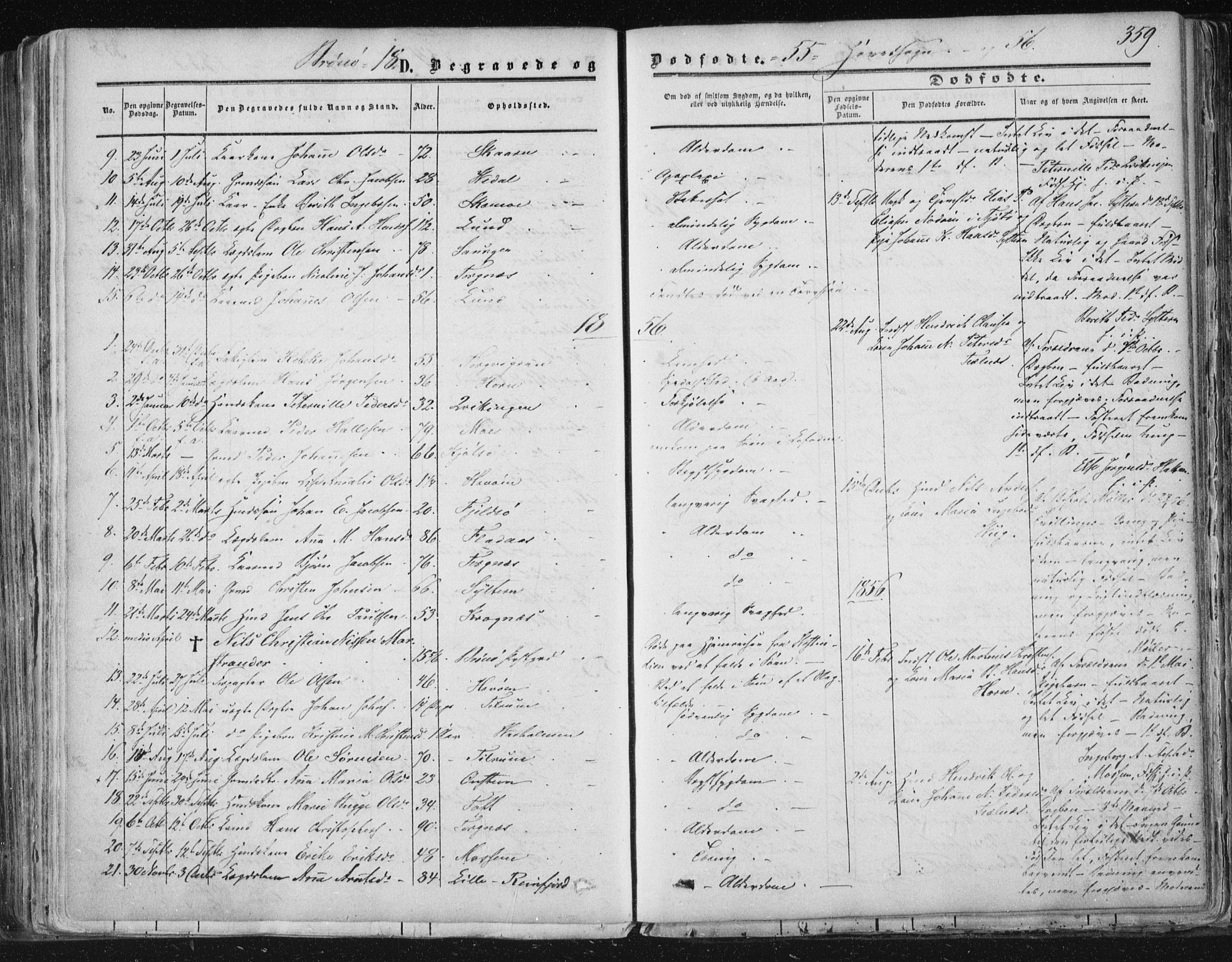 Ministerialprotokoller, klokkerbøker og fødselsregistre - Nordland, AV/SAT-A-1459/813/L0198: Parish register (official) no. 813A08, 1834-1874, p. 359