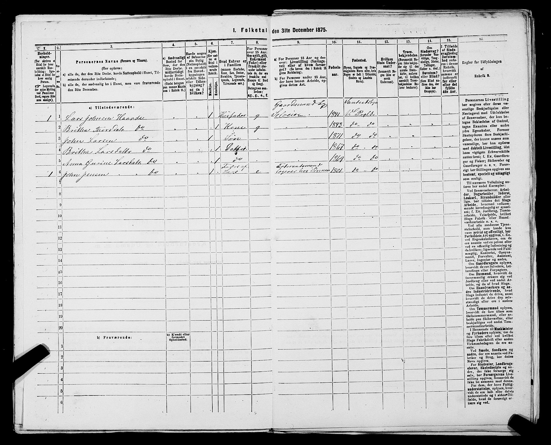 SAST, 1875 census for 1157P Vikedal, 1875, p. 75